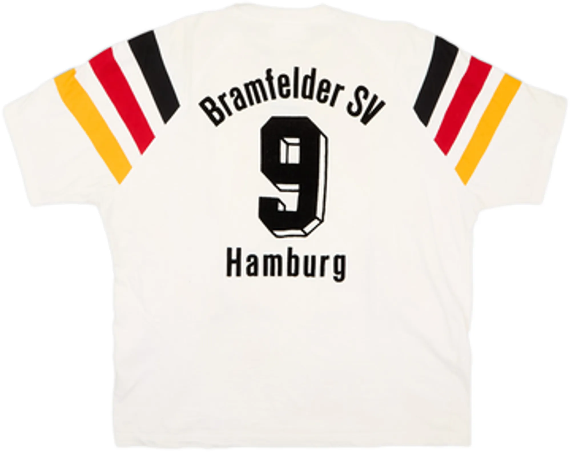 1996-97 Germany adidas Cotton Tee Bramfelder SV Hamburg #9 - 8/10 - (M/L)