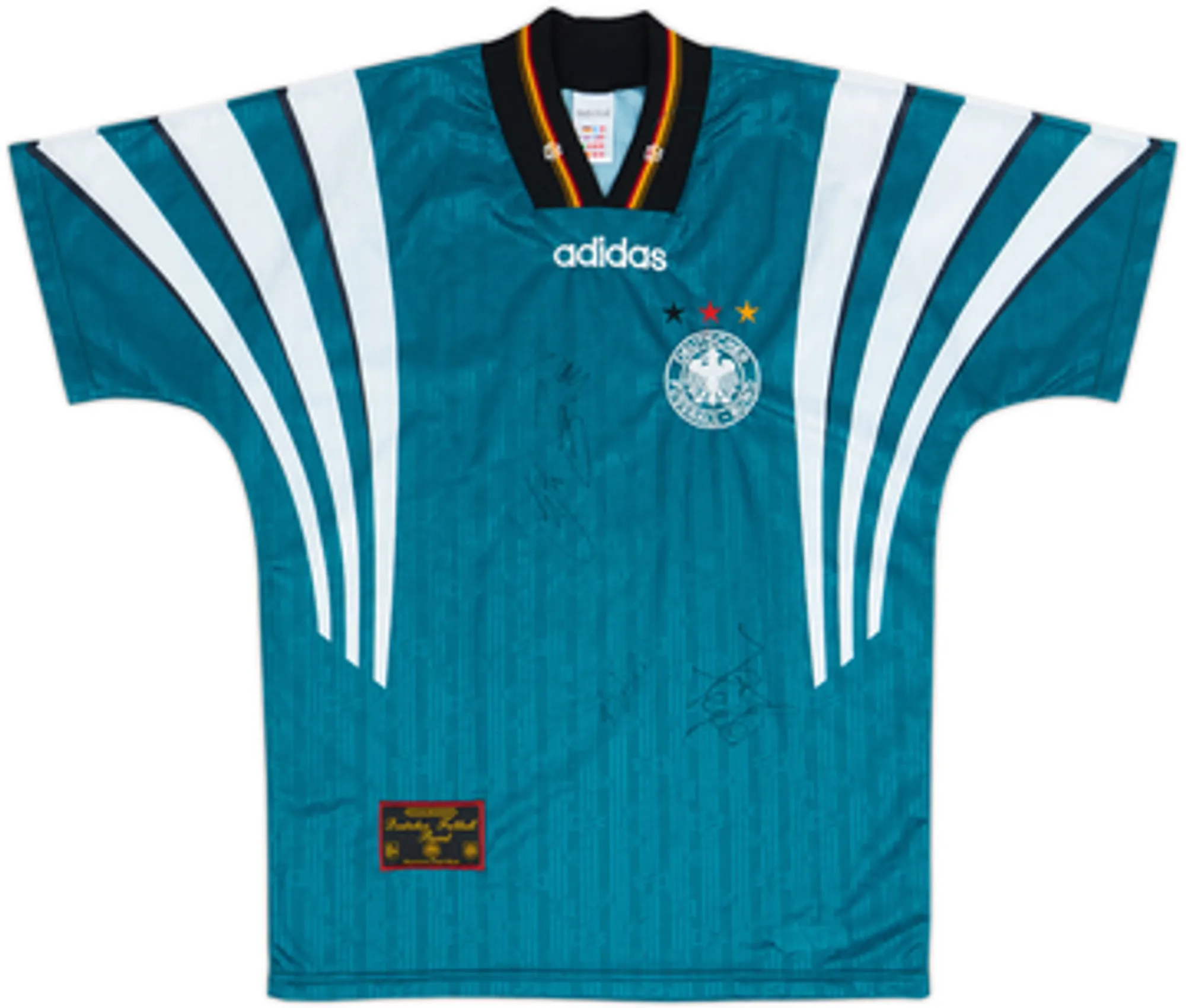 1996-98 Germany Signed Away Shirt Hassler #10 - 5/10 - (S)