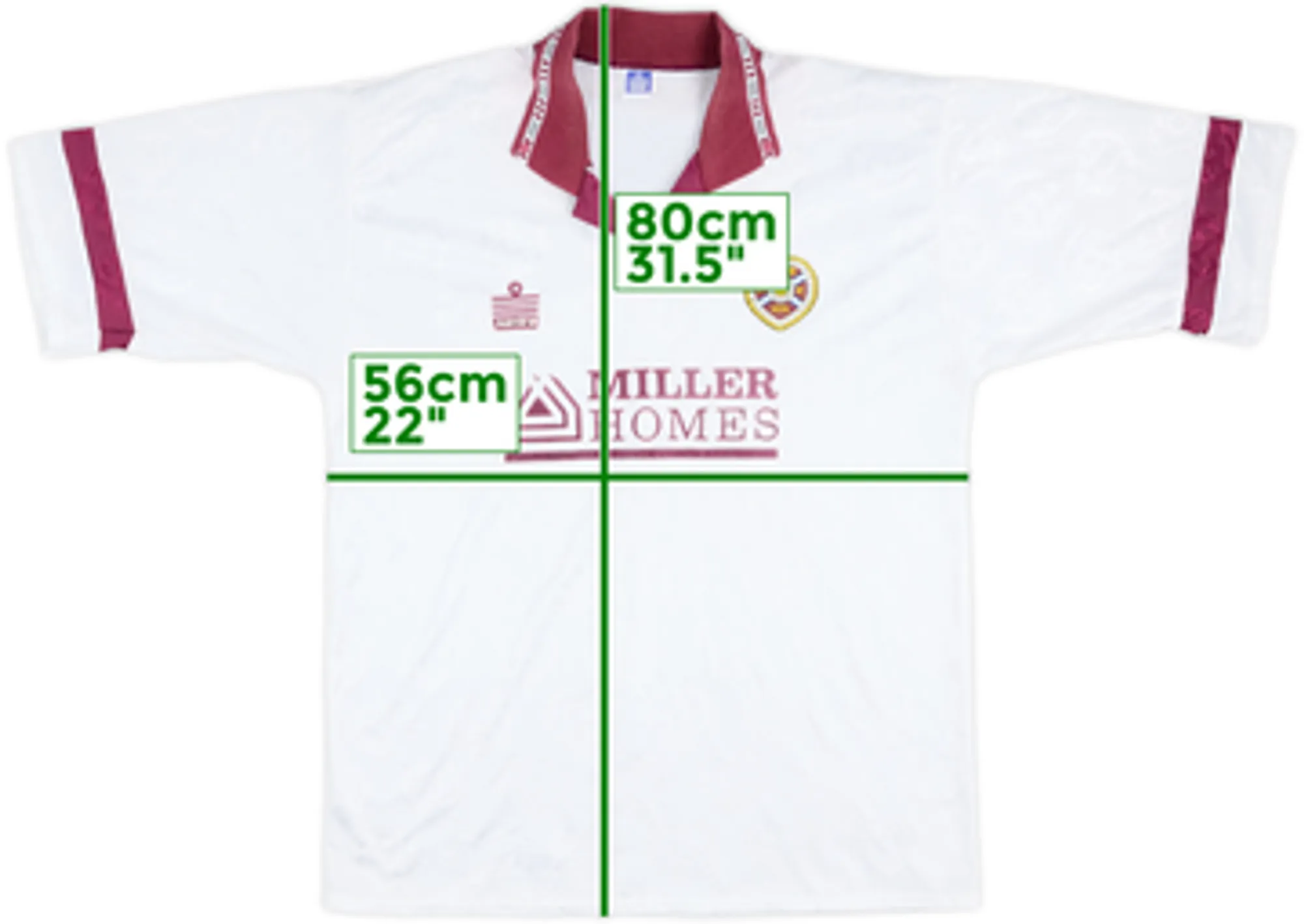 1991-92 Hearts Away Shirt - 8/10 - (XL)
