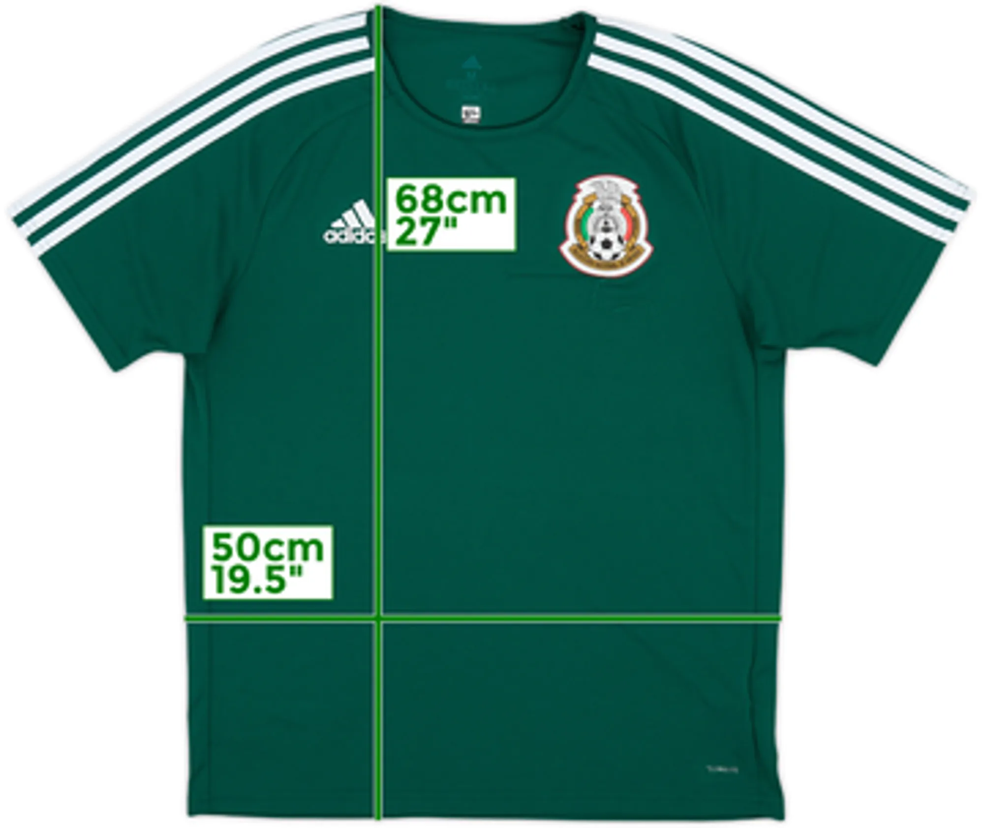 2018 Mexico adidas Cotton Tee - 7/10 - (M)