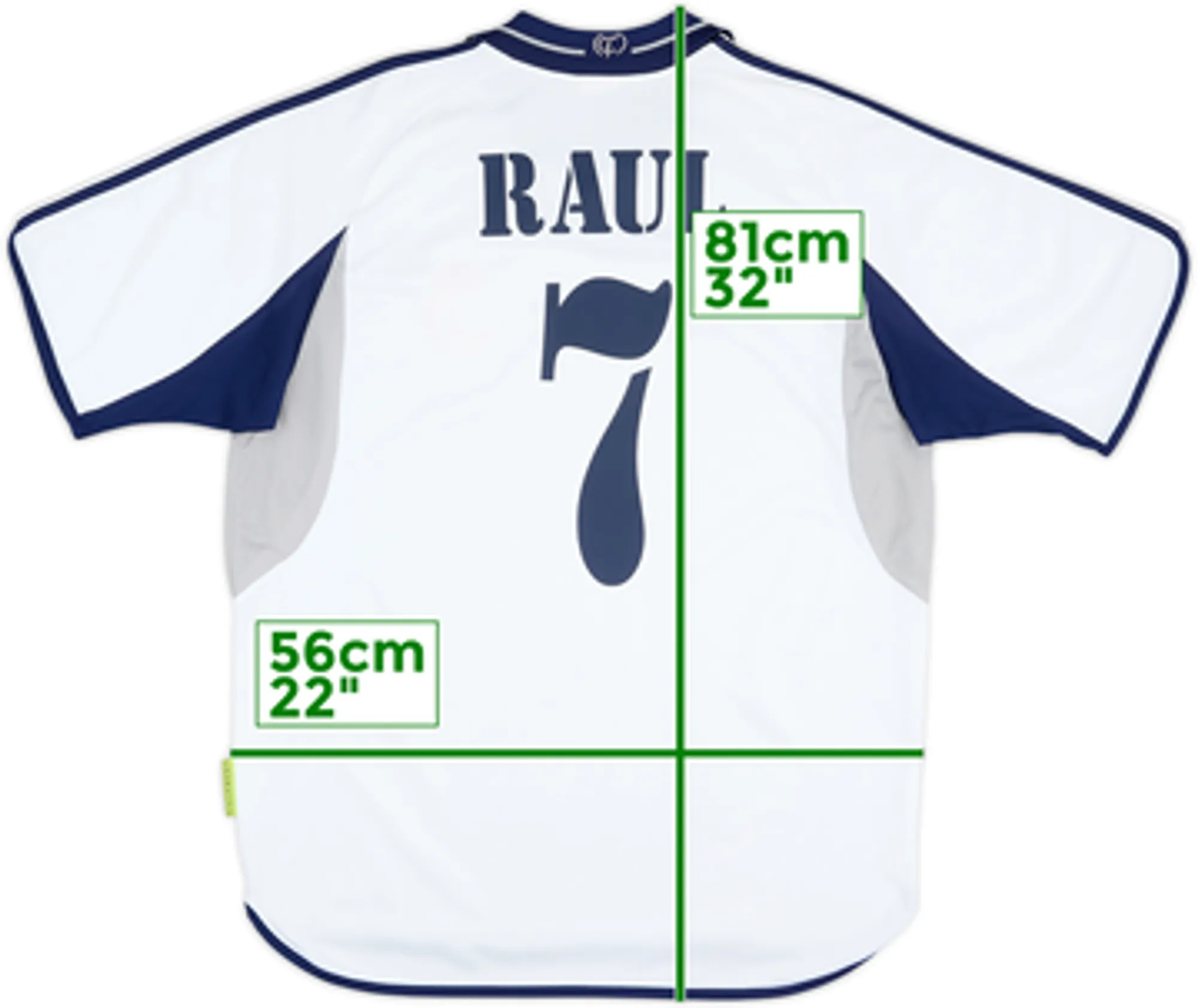 2000-01 Real Madrid Player Issue Home Shirt Raul #7 - 8/10 - (L)