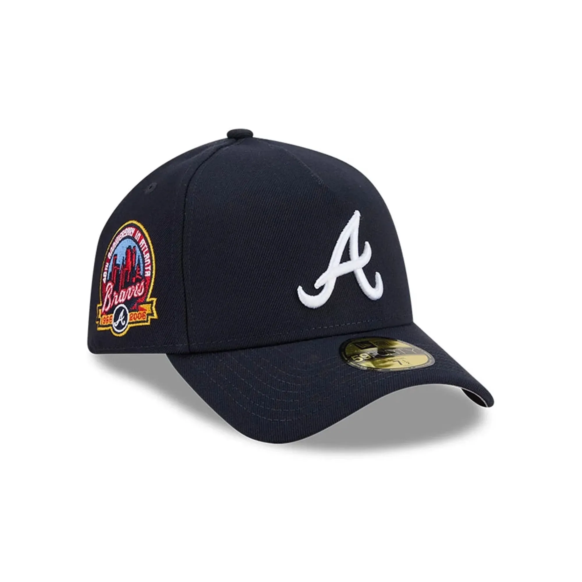 Atlanta Braves MLB Team Side Navy 59FORTY A-Frame Fitted Cap New Era Cap adult unisex