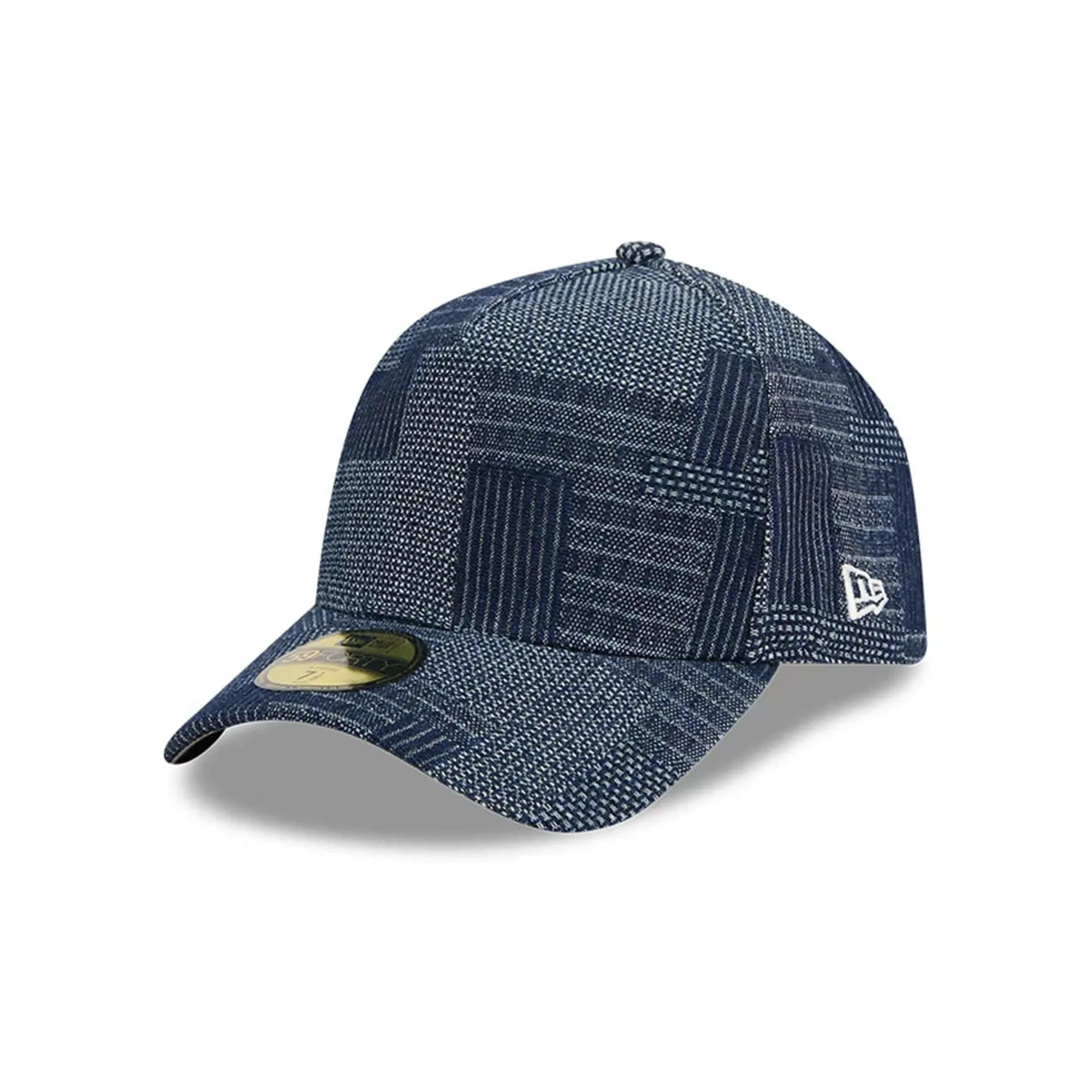 New Era Patchwork Denim Navy 59FORTY A-Frame Fitted Cap adult unisex