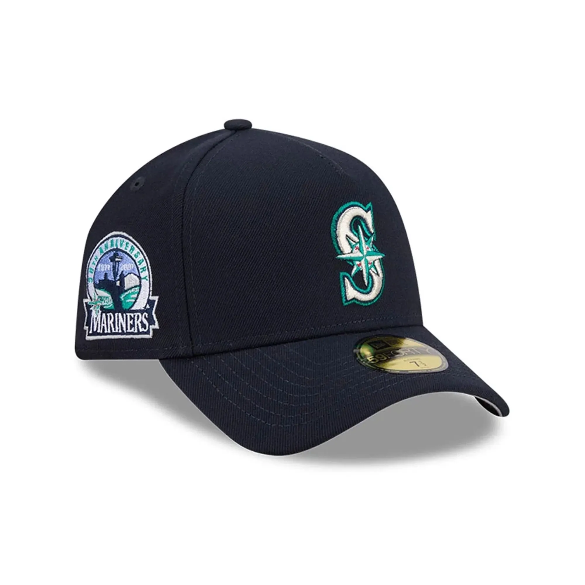 Seattle Mariners MLB Team Side Navy 59FORTY A-Frame Fitted Cap New Era Cap adult unisex