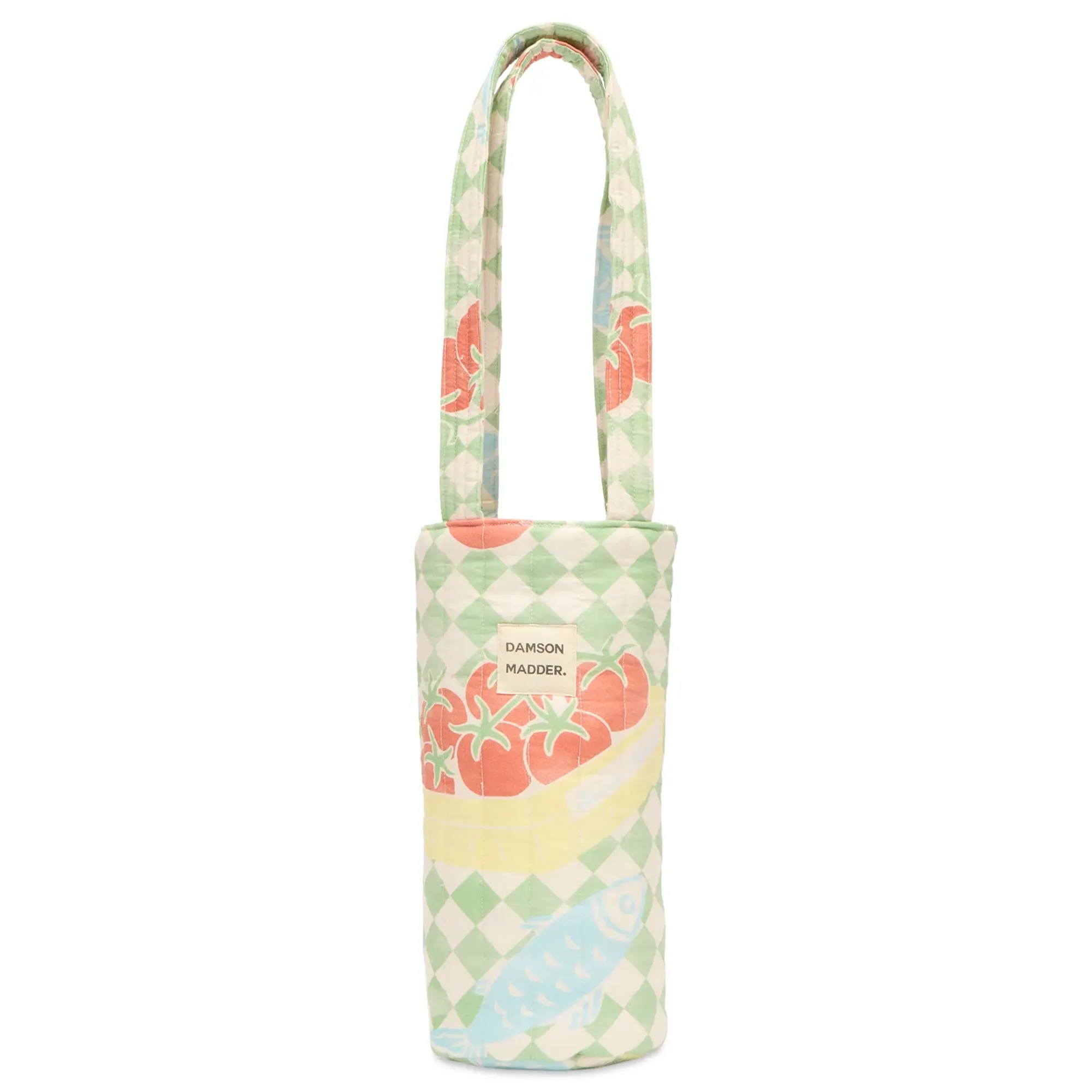 Damson Madder Women's Nonna House Kitchen Print - Wine Bag Yellow/Green