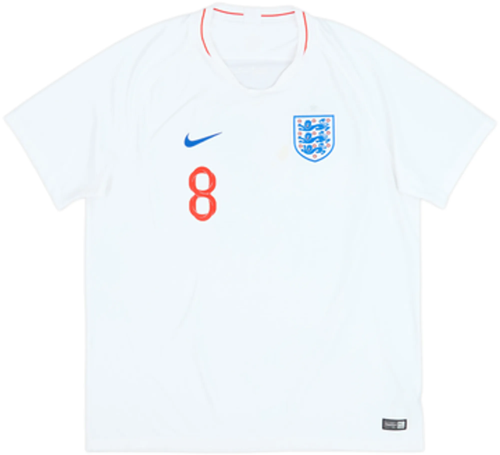 2018-19 England Home Shirt Henderson #8 - 6/10 - (XXL)