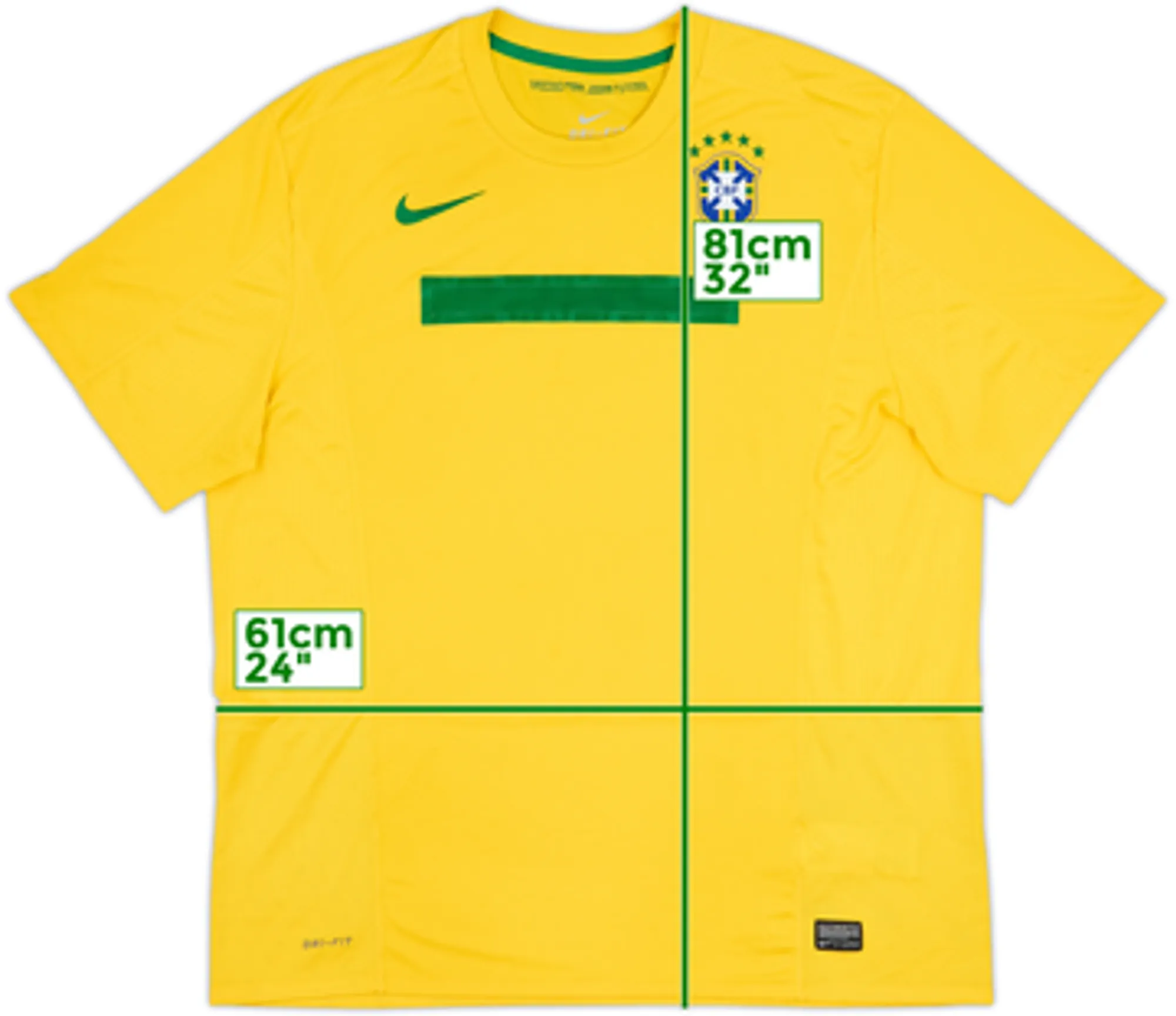 2011 Brazil Home Shirt - 8/10 - (L)