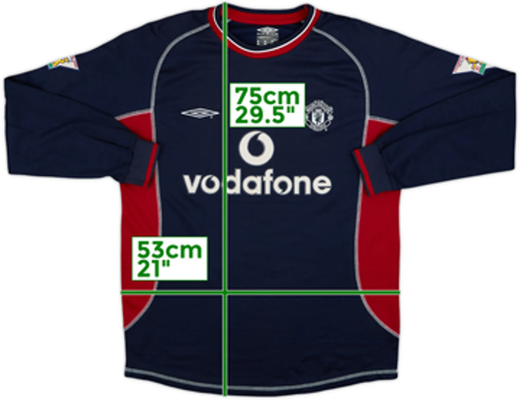 2000-01 Manchester United Third L/S Shirt - 8/10 - (M)