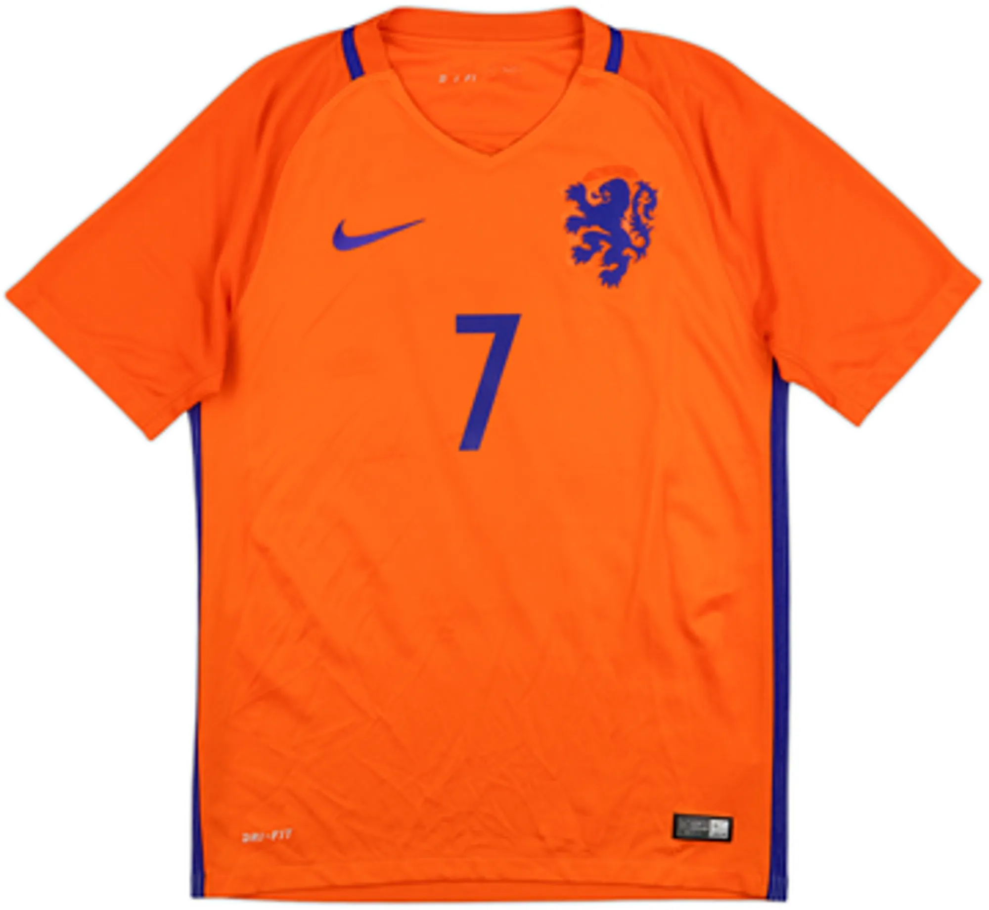 2016 Netherlands Home Shirt Memphis #7 - 4/10 - (S)