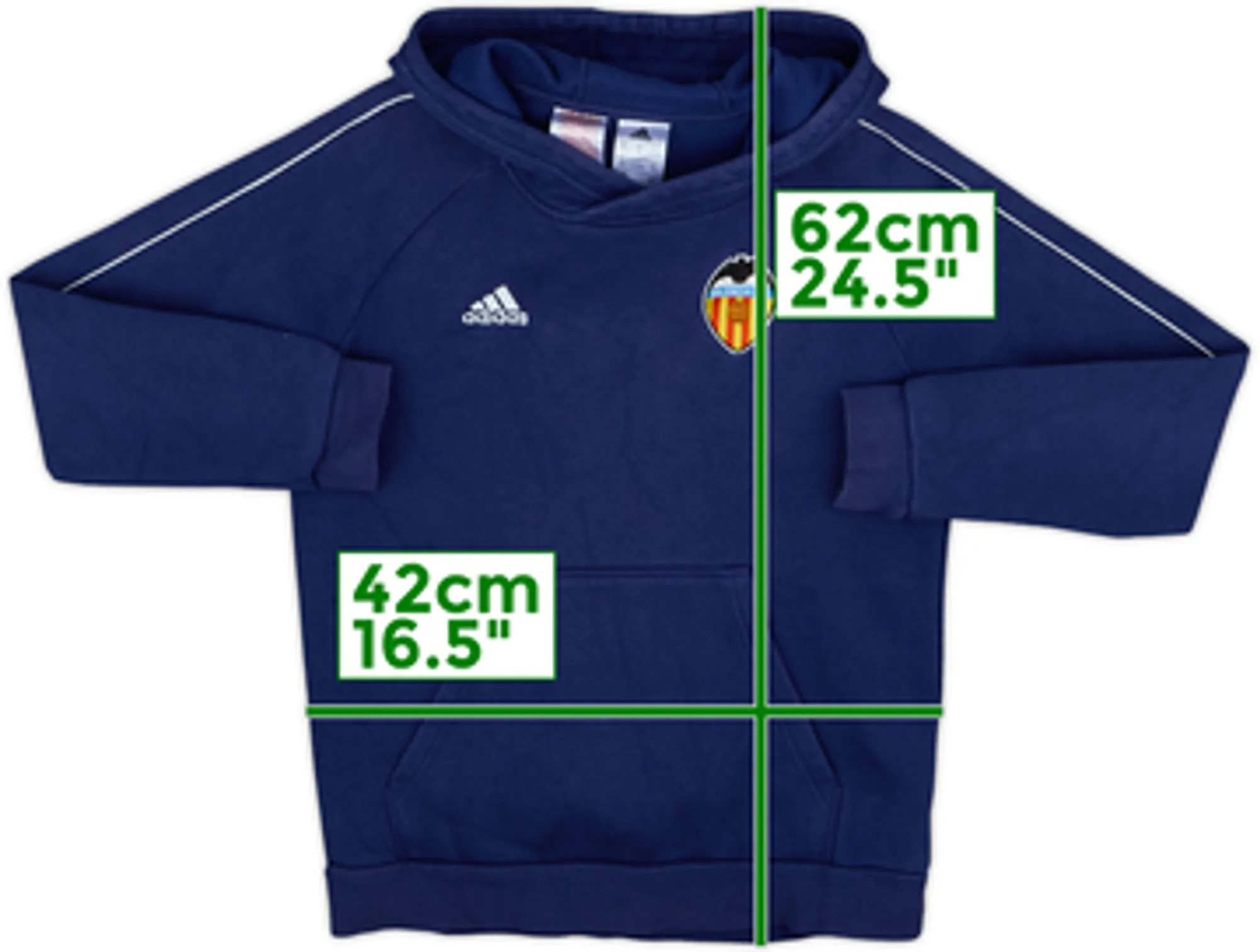 2018-19 Valencia adidas Hooded Top - 8/10 - (M.Boys)