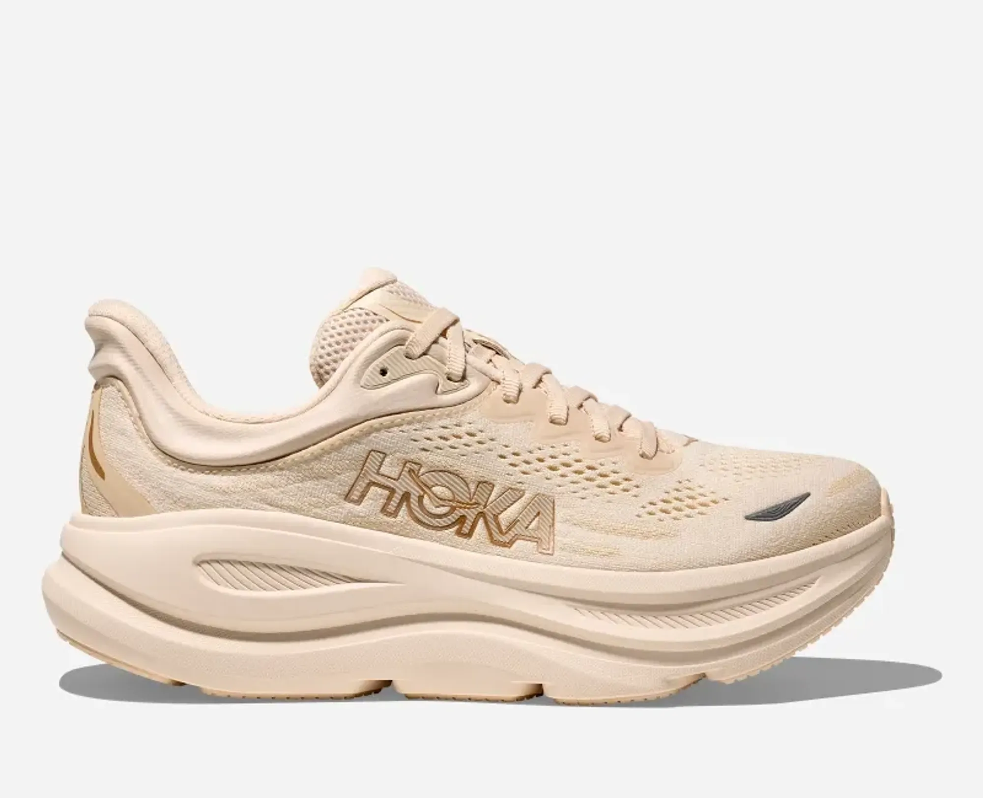 Hoka Women's Bondi 9 Road Running Shoes In Vanilla/Birch