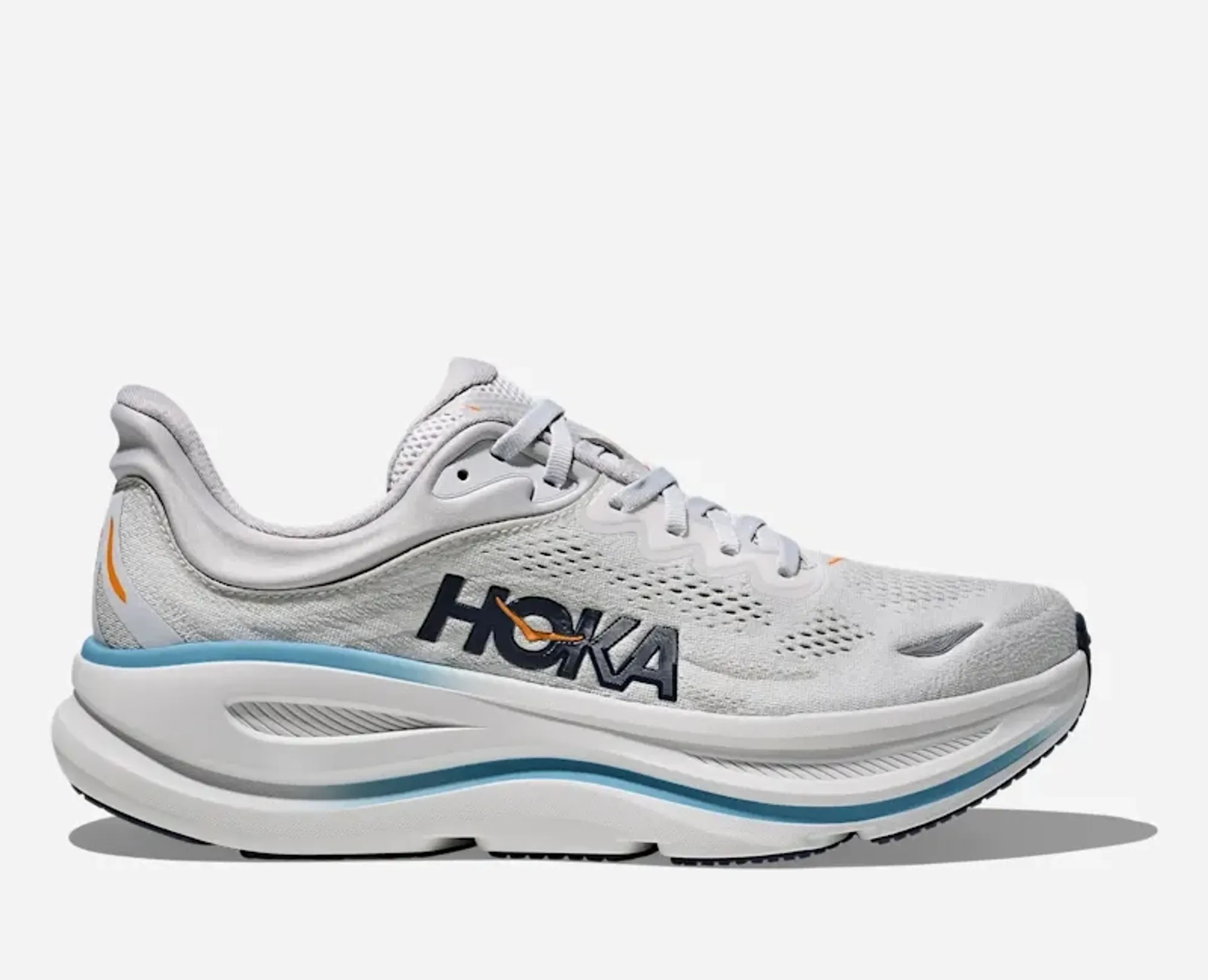 Hoka Men's Bondi 9 Road Running Shoes In Stardust/Cosmic Grey