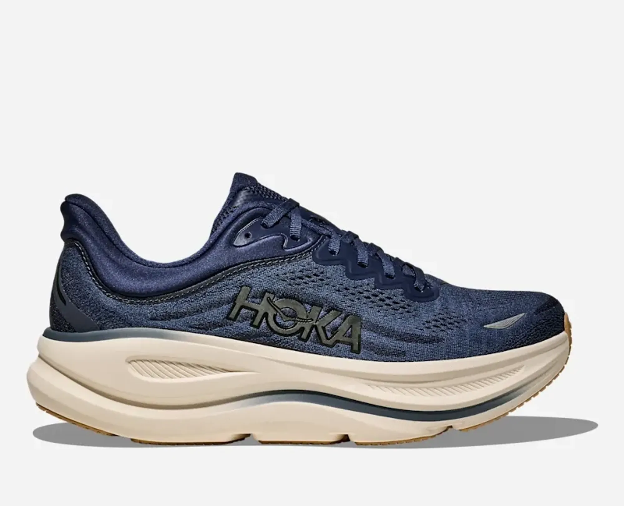 Hoka Men's Bondi 9 Road Running Shoes In Midnight Blue/Varsity Navy