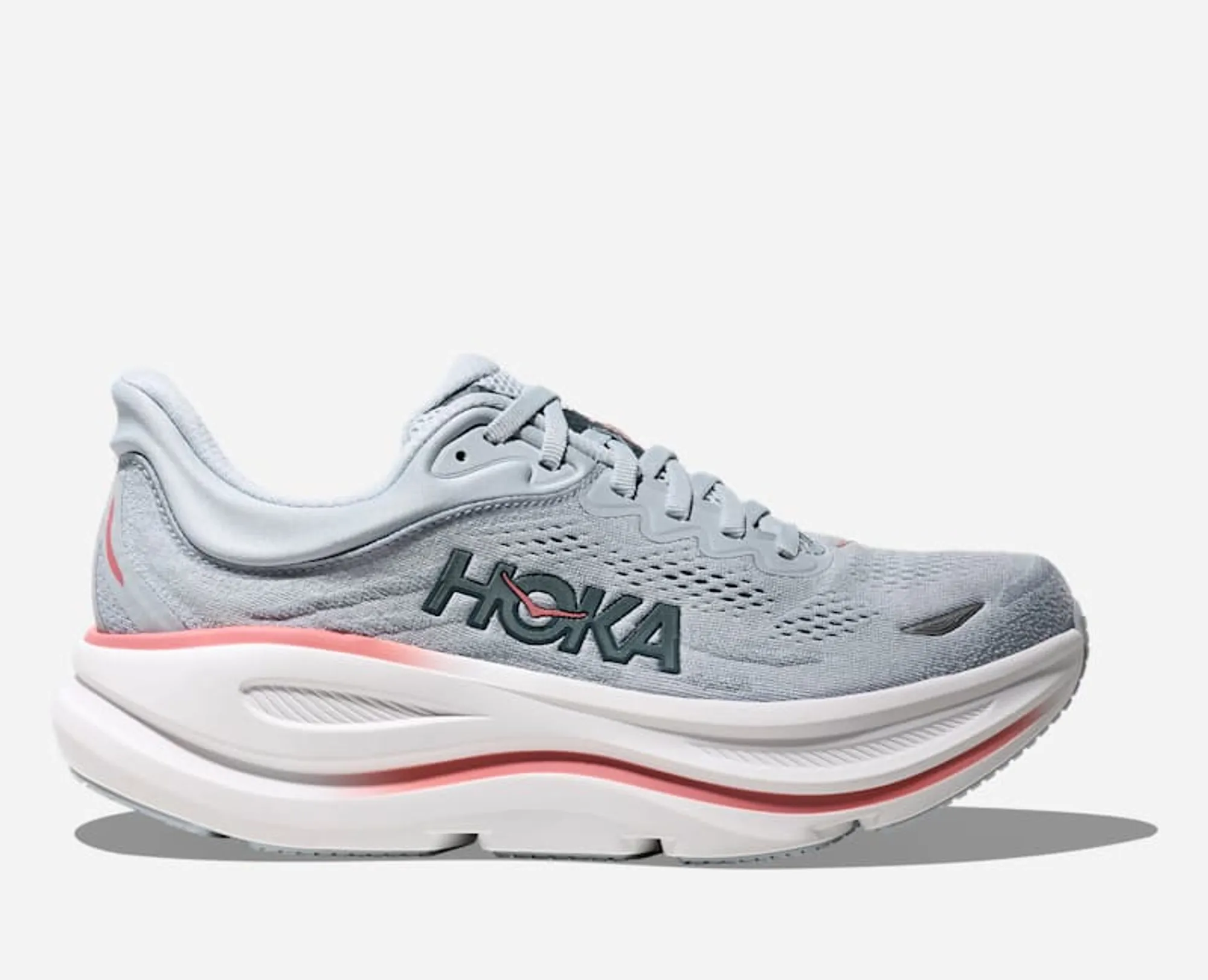 Hoka Women's Bondi 9 Road Running Shoes In Mineral Blue/Washed Blue