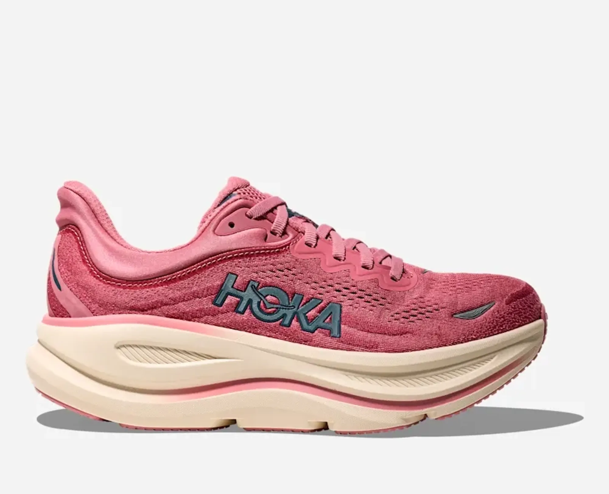 Hoka Women's Bondi 9 Road Running Shoes In Lingonberry/Cranberry