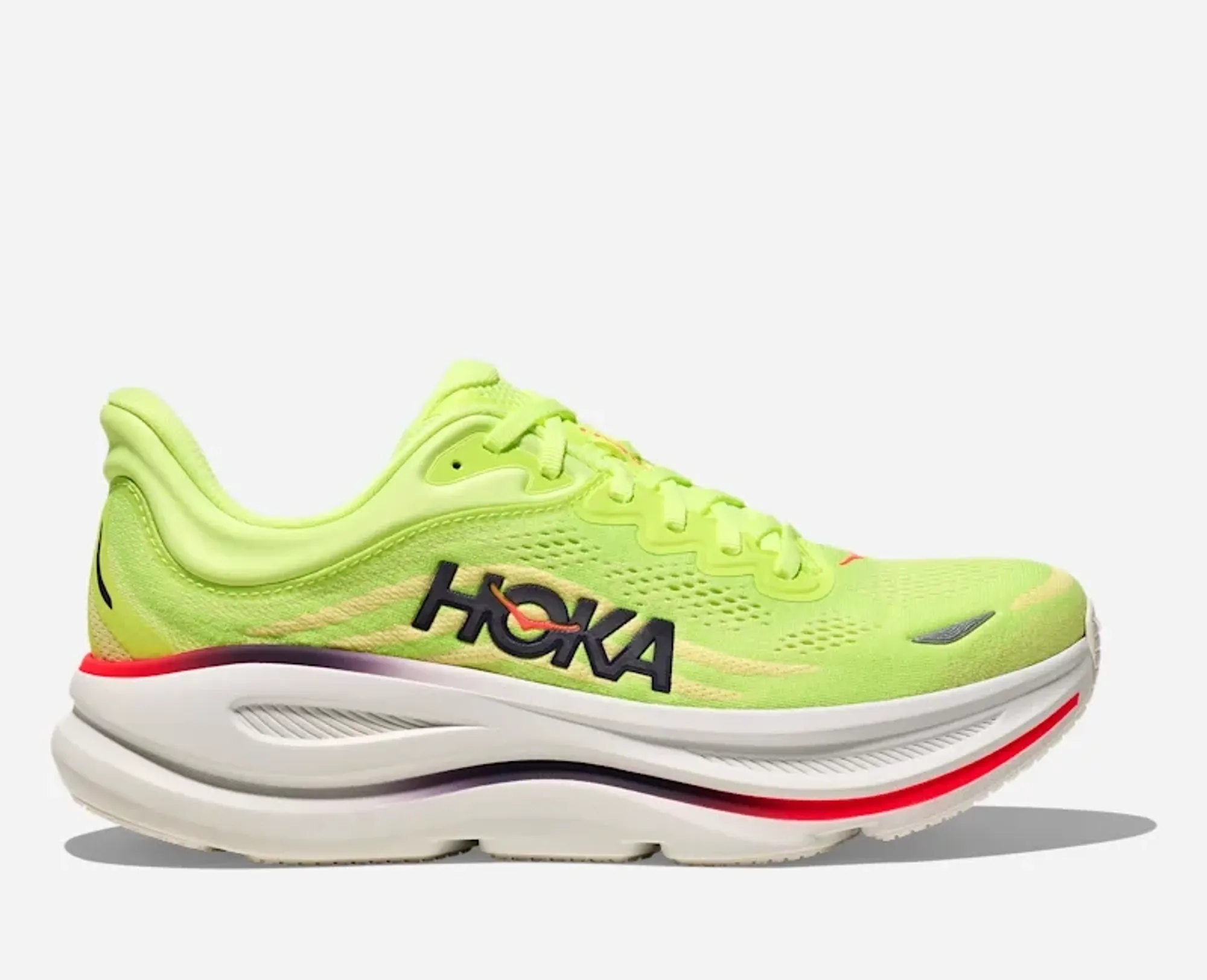 Hoka Men's Bondi 9 Road Running Shoes In Neon Yuzu/Sunlight