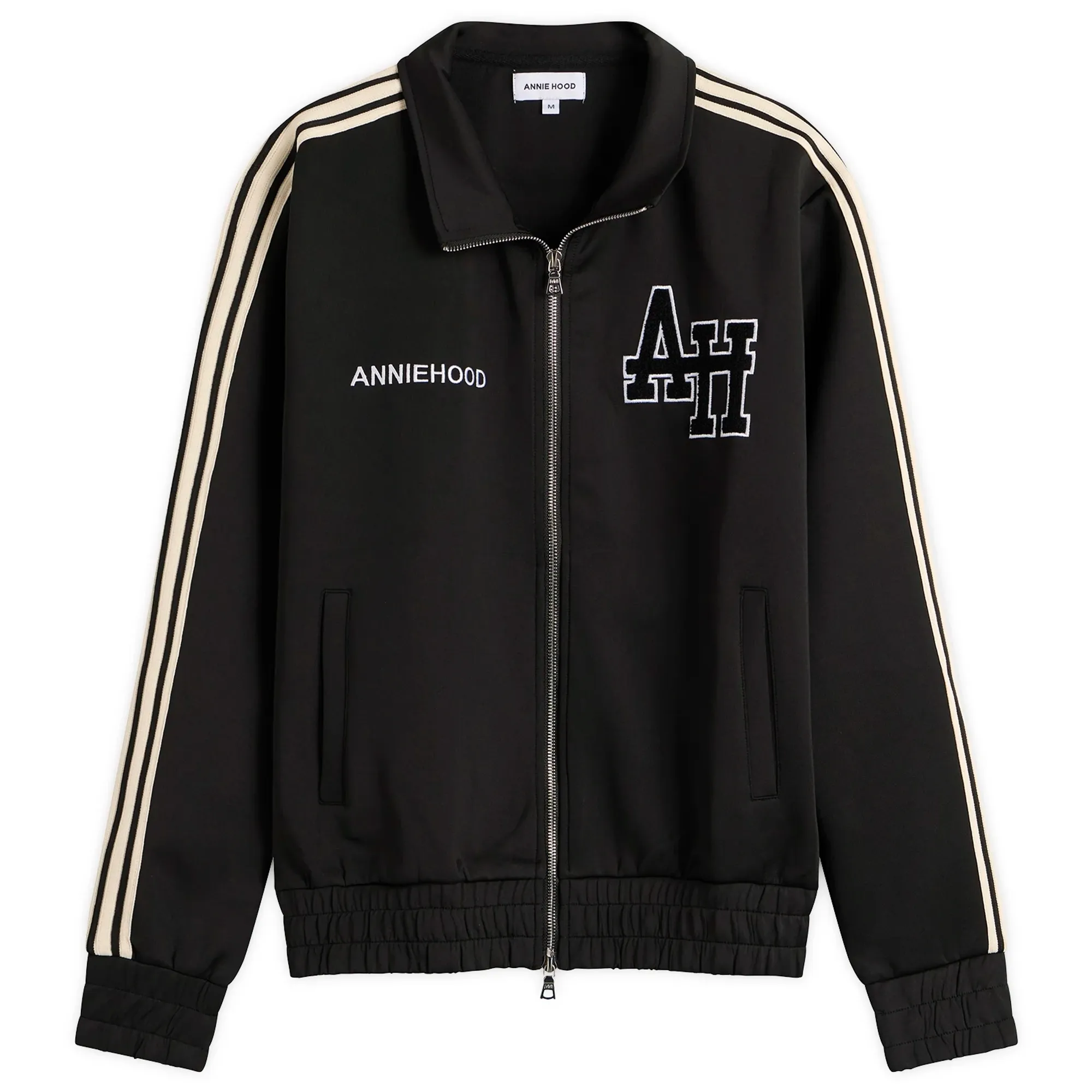 ANNIE HOOD Men's College Track Jacket Black