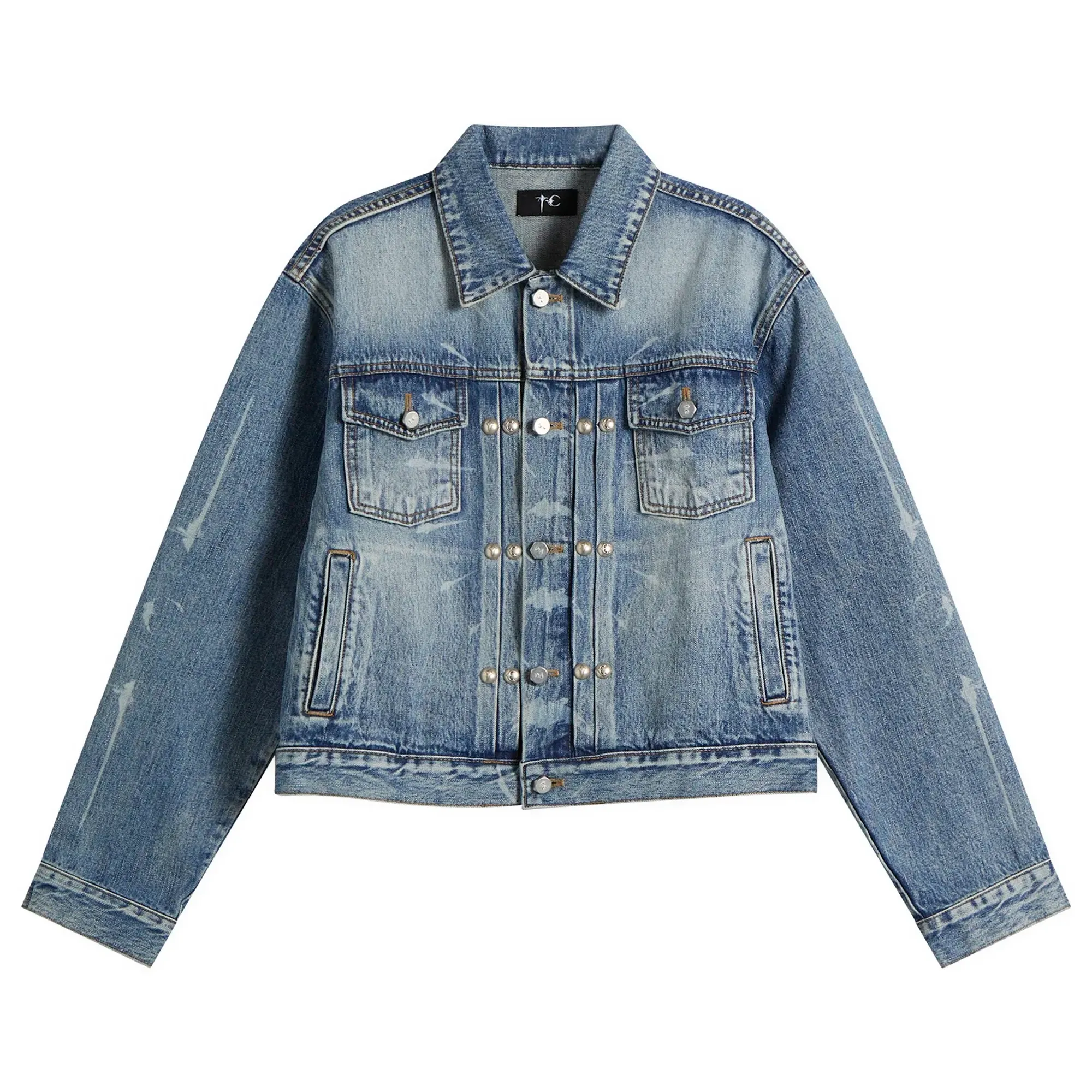 Thug Club Men's Denim Jacket Blue