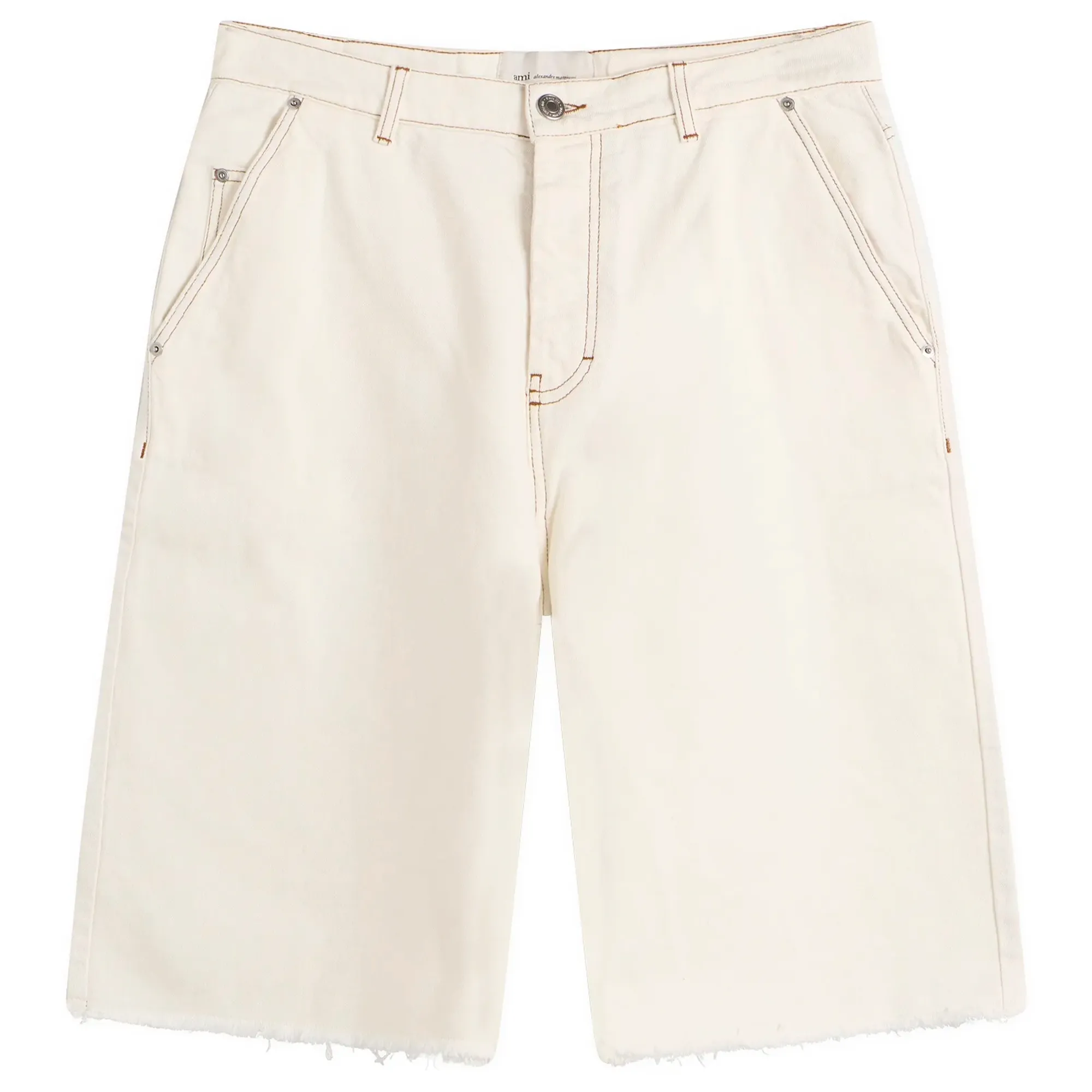 AMI Paris Men's Light Denim Short White