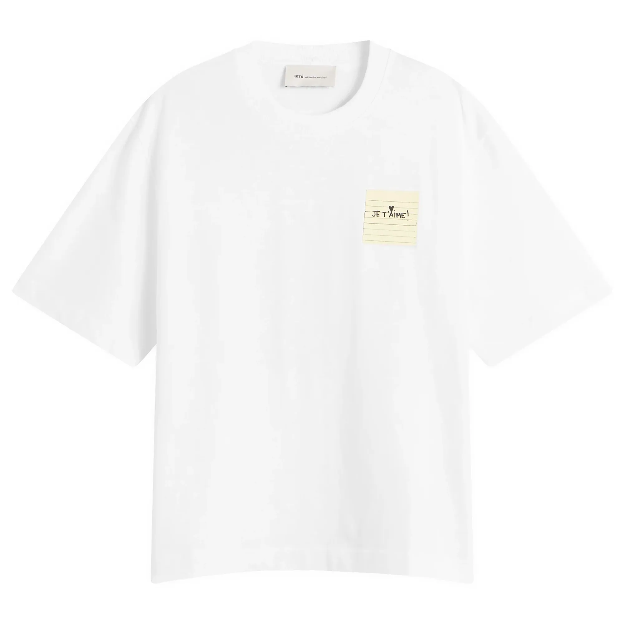 AMI Paris Men's Post It Je T'Aime T-Shirt Blanc