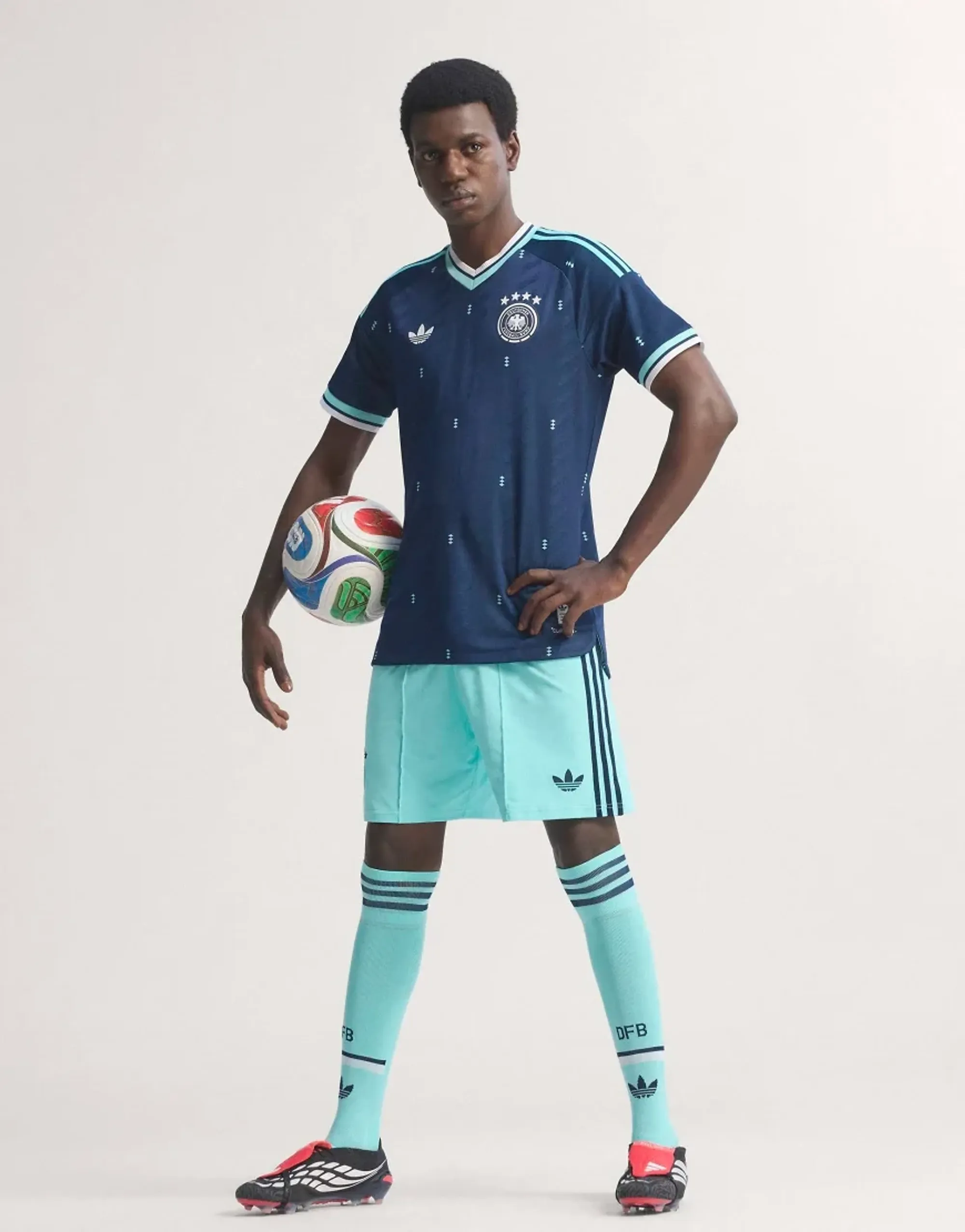 Adidas Performance Germany 26 Away Authentic Jersey In Collegiate Navy-Blue
