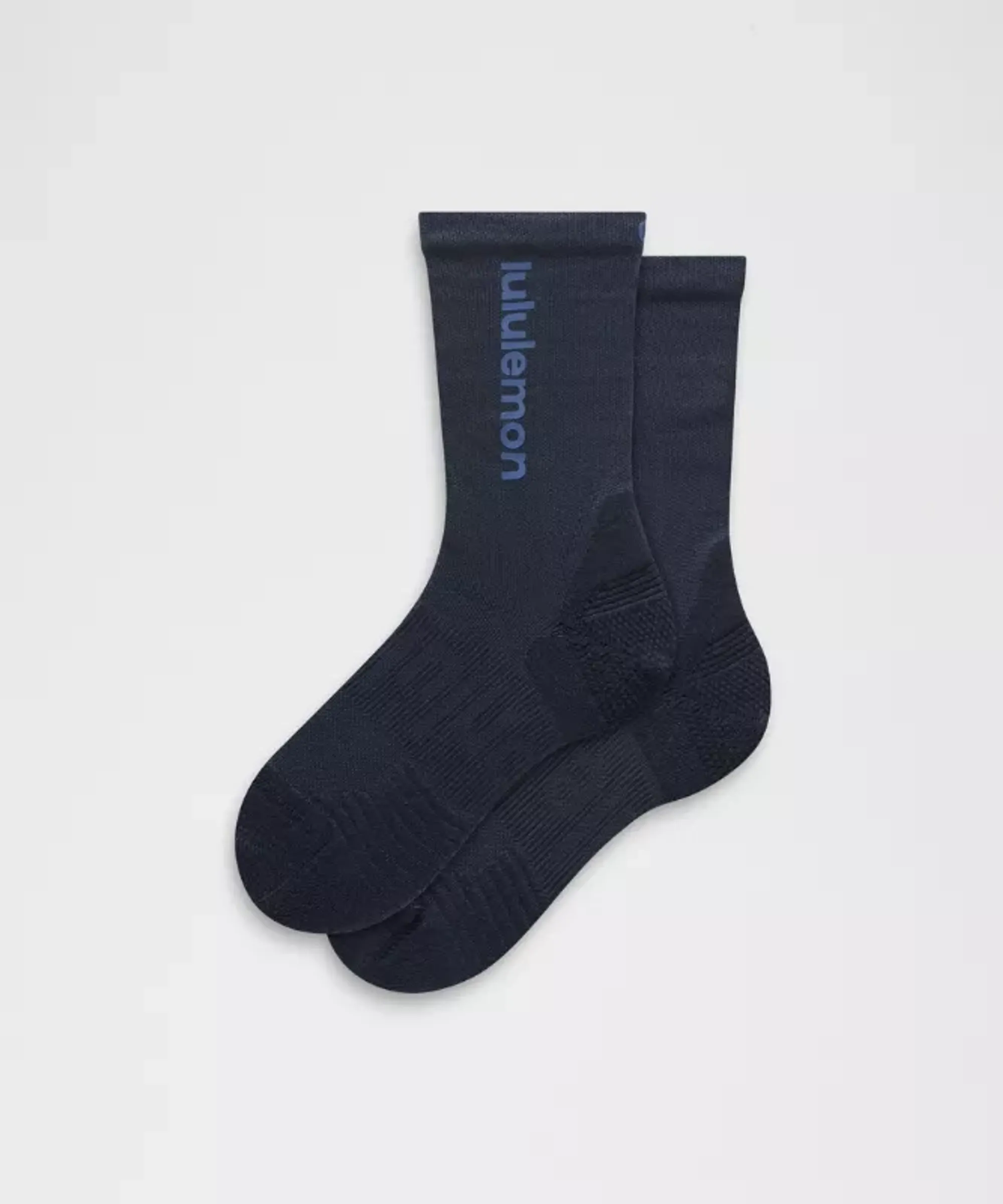 lululemon – Power Stride Cushion Crew Socks Wordmark – Color Blue – Size Medium