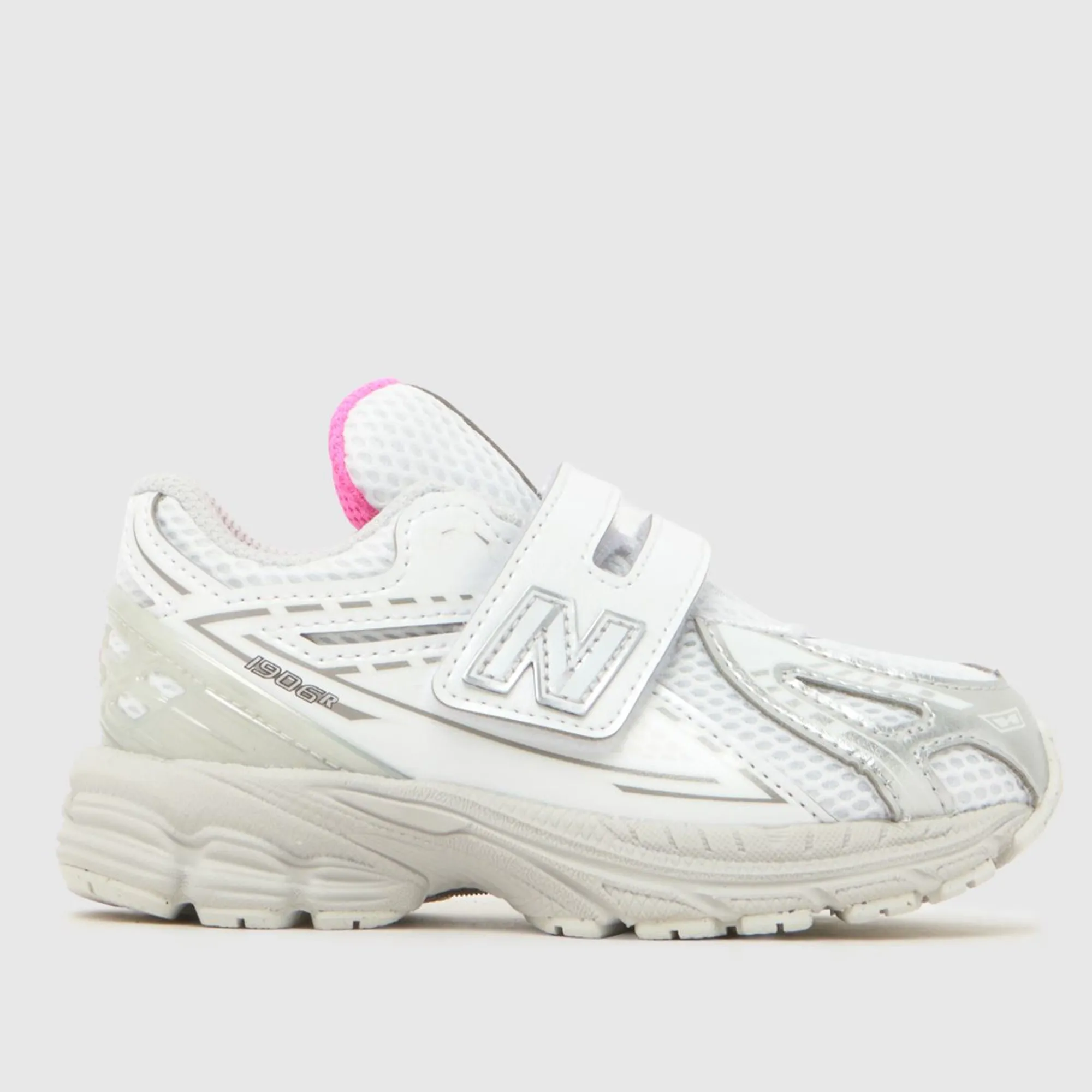 New Balance Infants 1906 Hook & Loop in Grey/Pink Synthetic