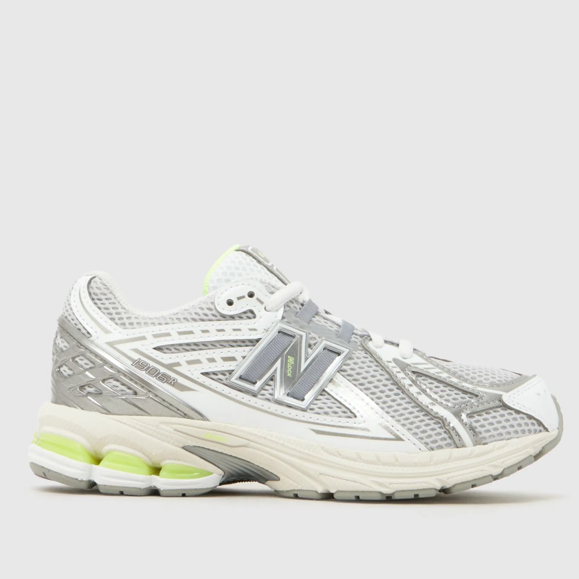 New Balance Kids 1906 Lace in Grey/Green Synthetic