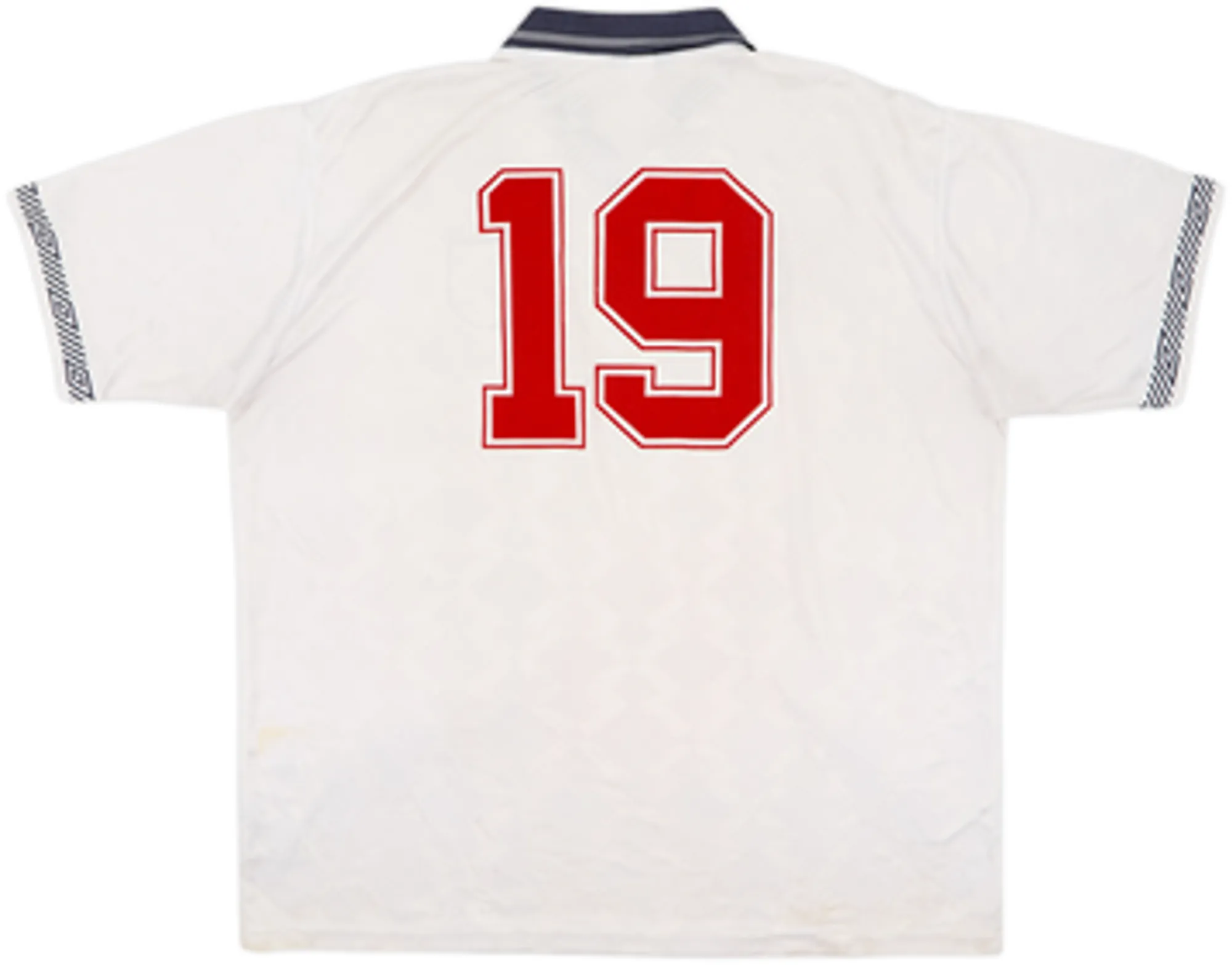 2000s England 1990 Umbro Retro Home Shirt #19 - 5/10 - (XXL)