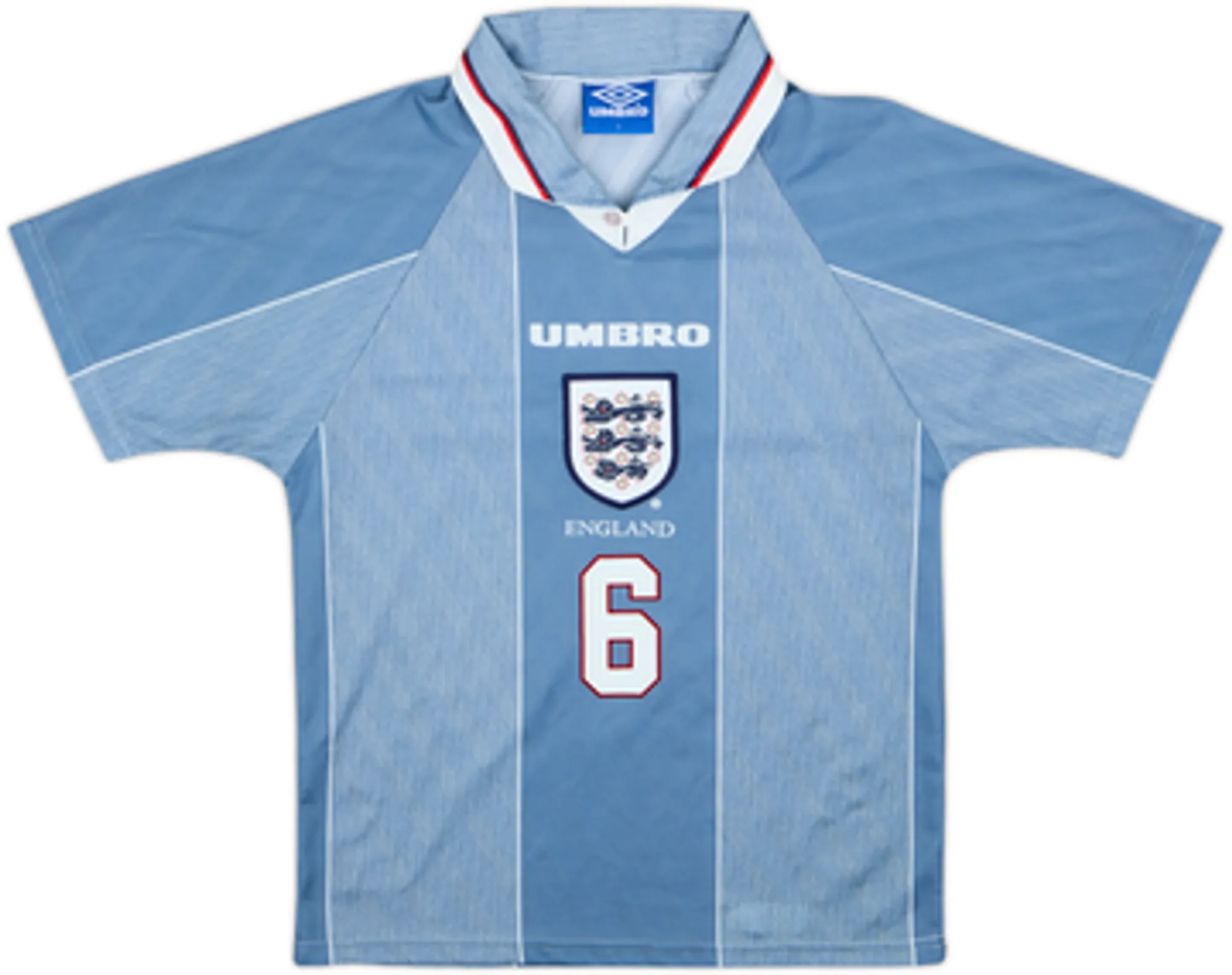 1996-97 England Away Shirt Southgate #6 - 8/10 - (XL)