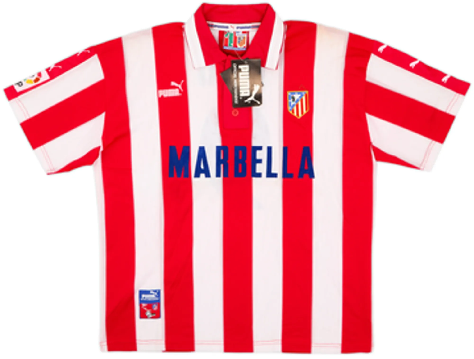 1997-98 Atletico Madrid Home Shirt Vieri #9 (L)