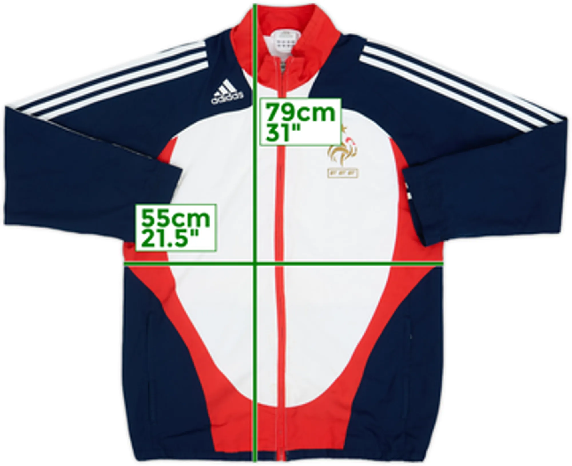 2007-08 France adidas Track Jacket - 5/10 - (M/L)
