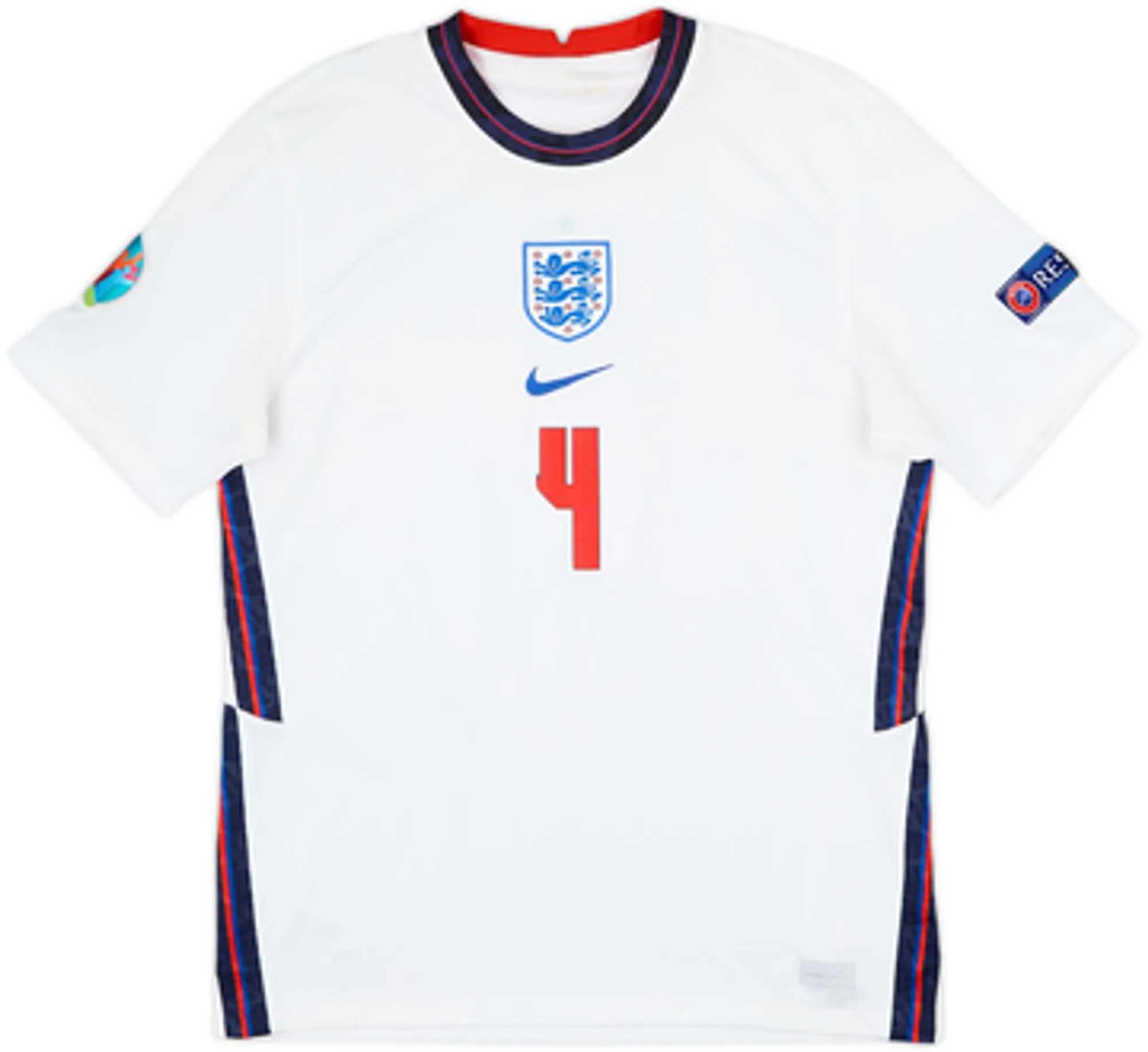 2020-22 England Home Shirt Rice #4 - 6/10 - (M)
