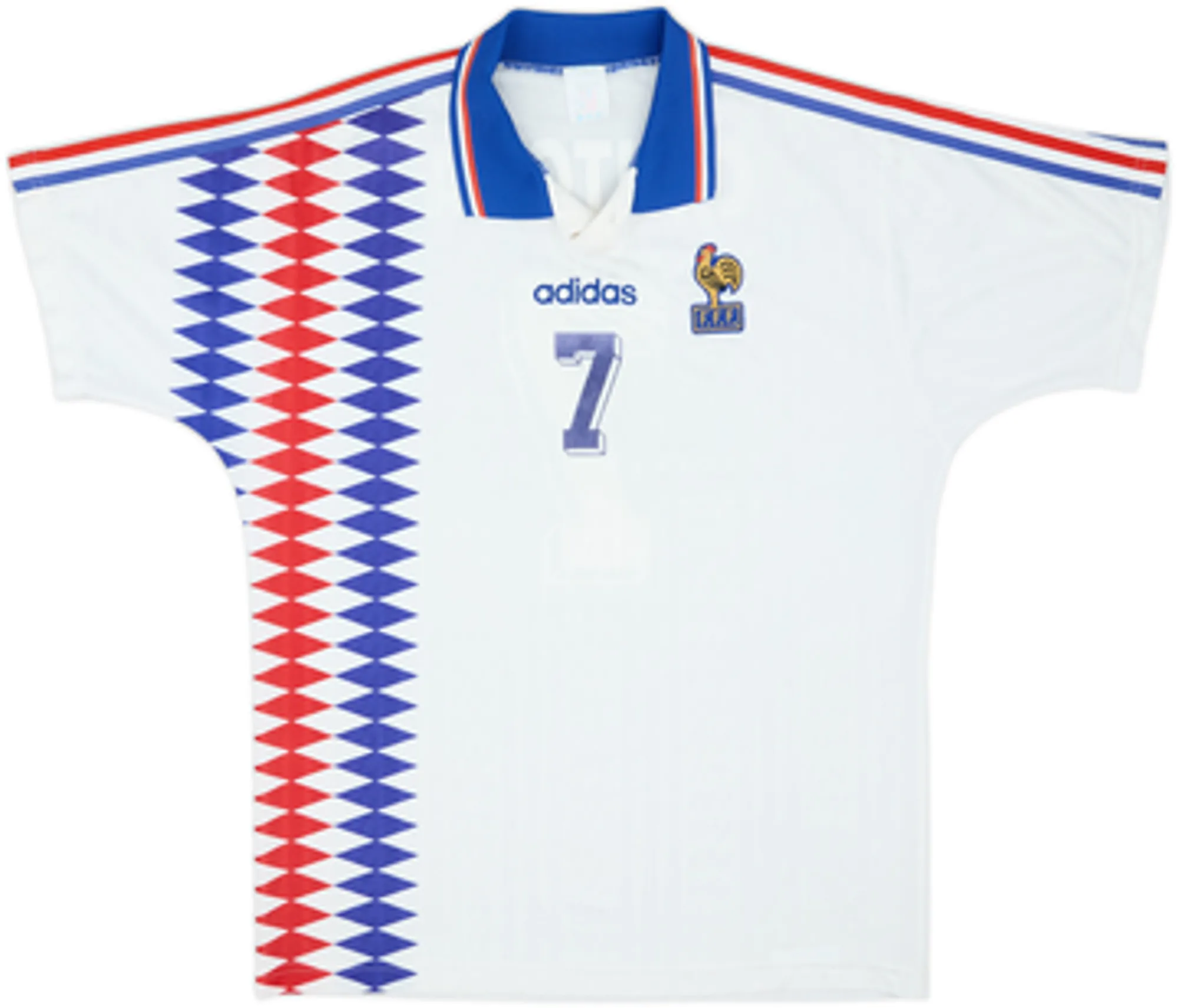 1994-96 France Away Shirt Cantona #7 - 6/10 - (L)