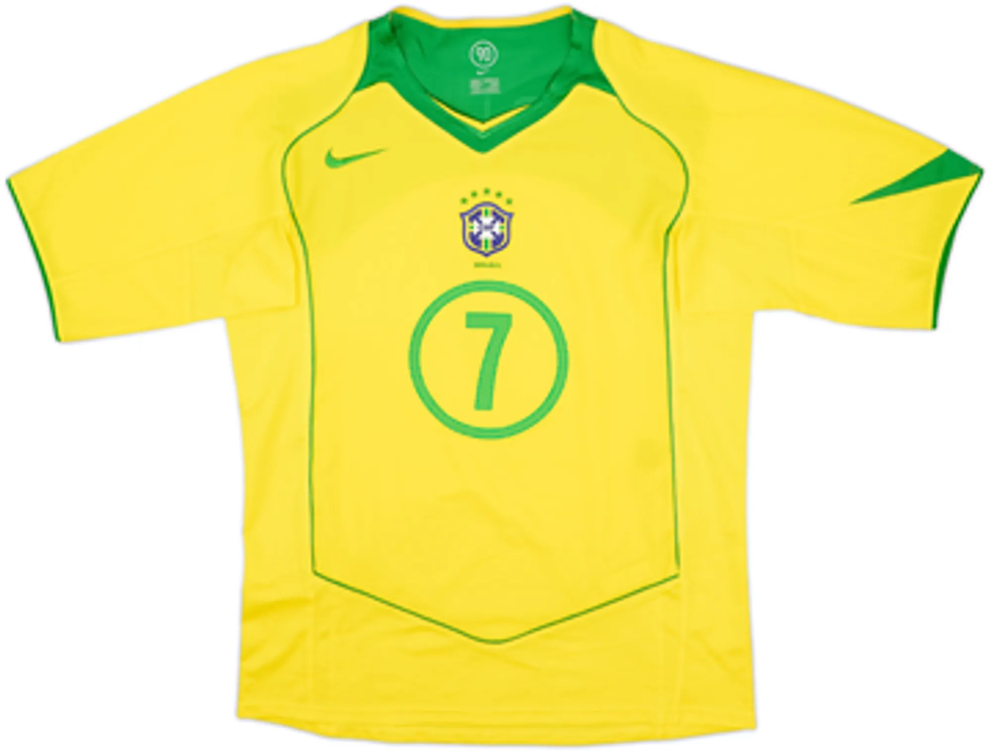 2004-06 Brazil Home Shirt Adriano #7 - 10/10 - (M)