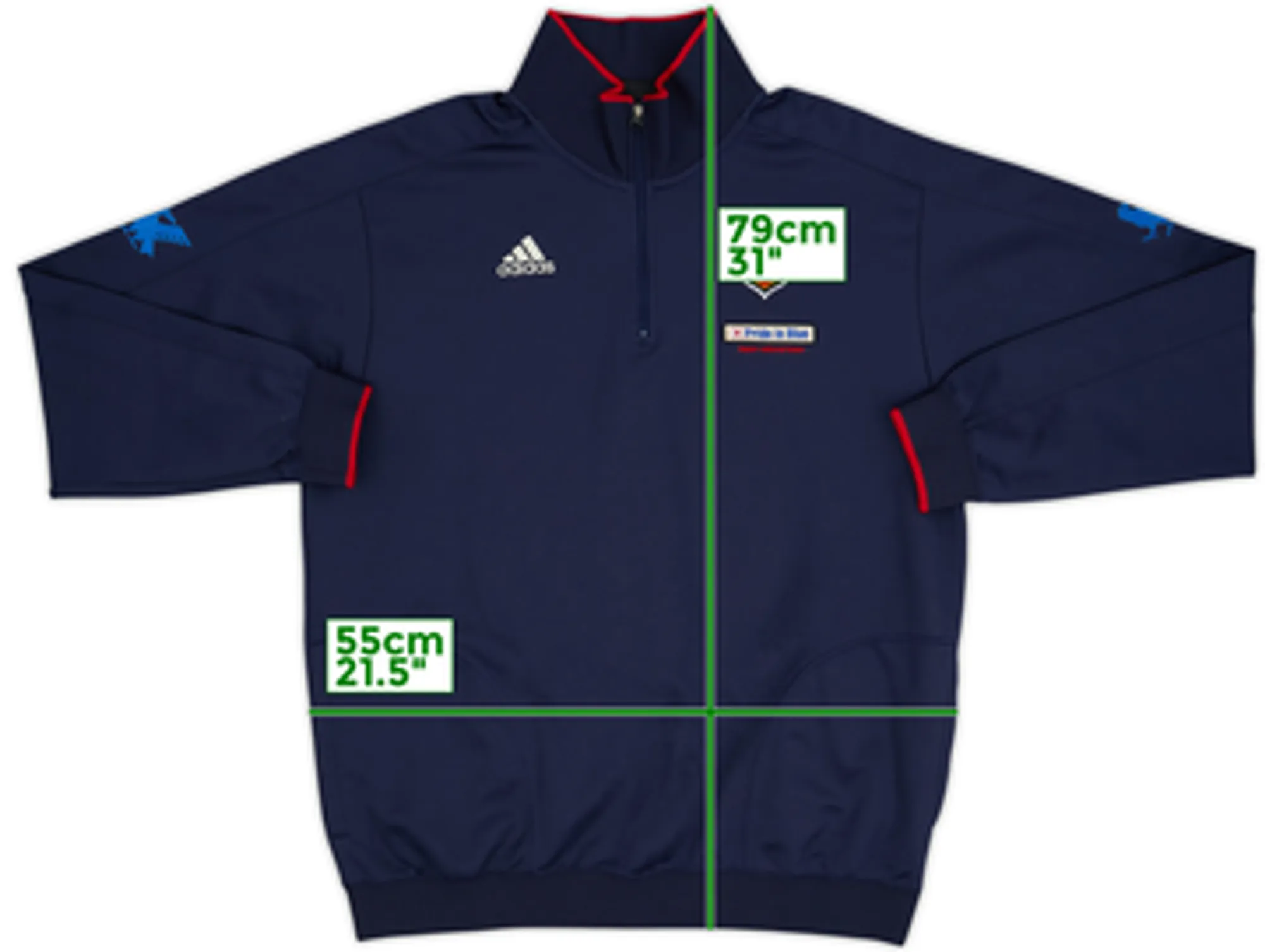 2003-04 Japan adidas 1/4 Zip Drill Top - 8/10 - (M/L)
