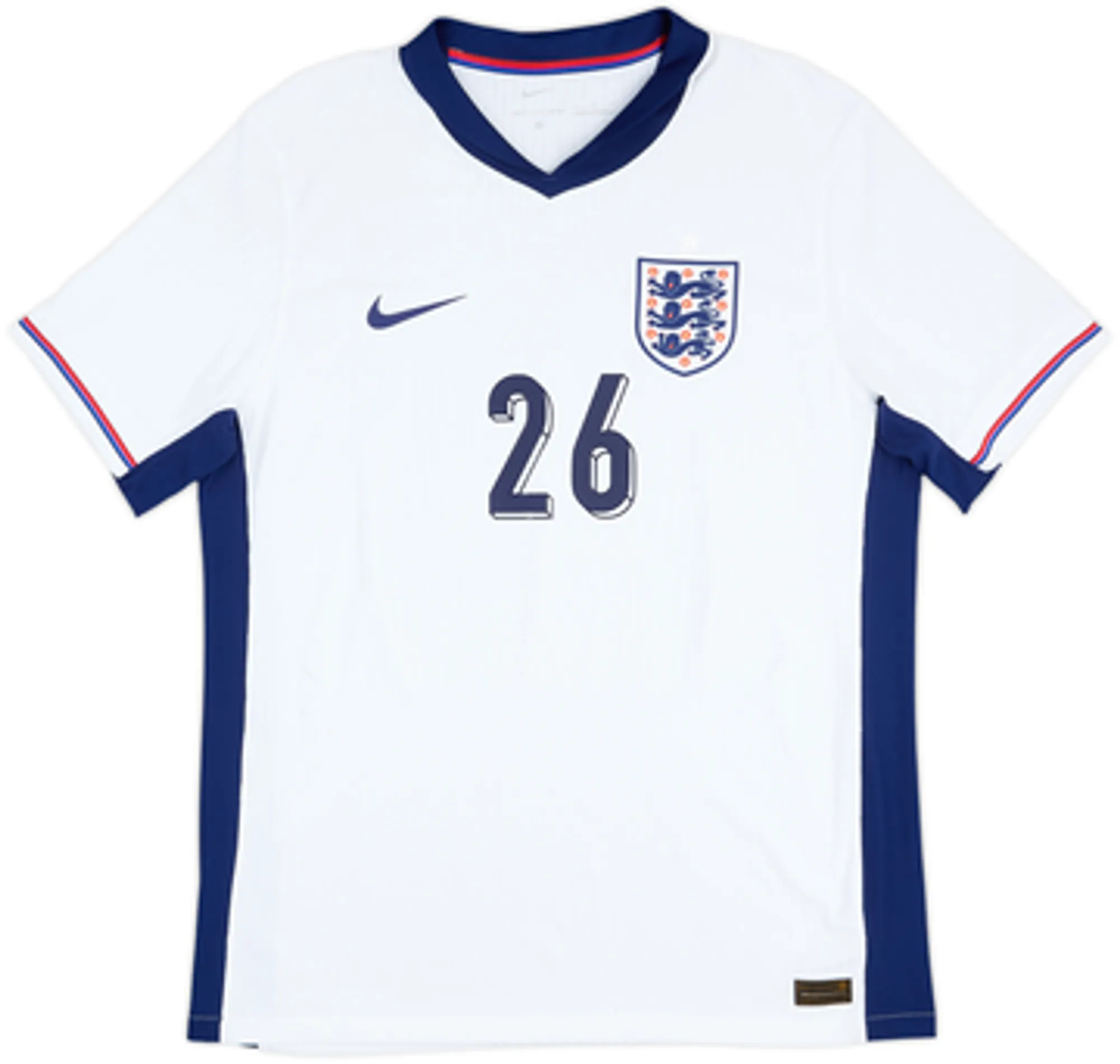 2024-25 England Authentic Home Shirt Mainoo #26 - 9/10 - (L)
