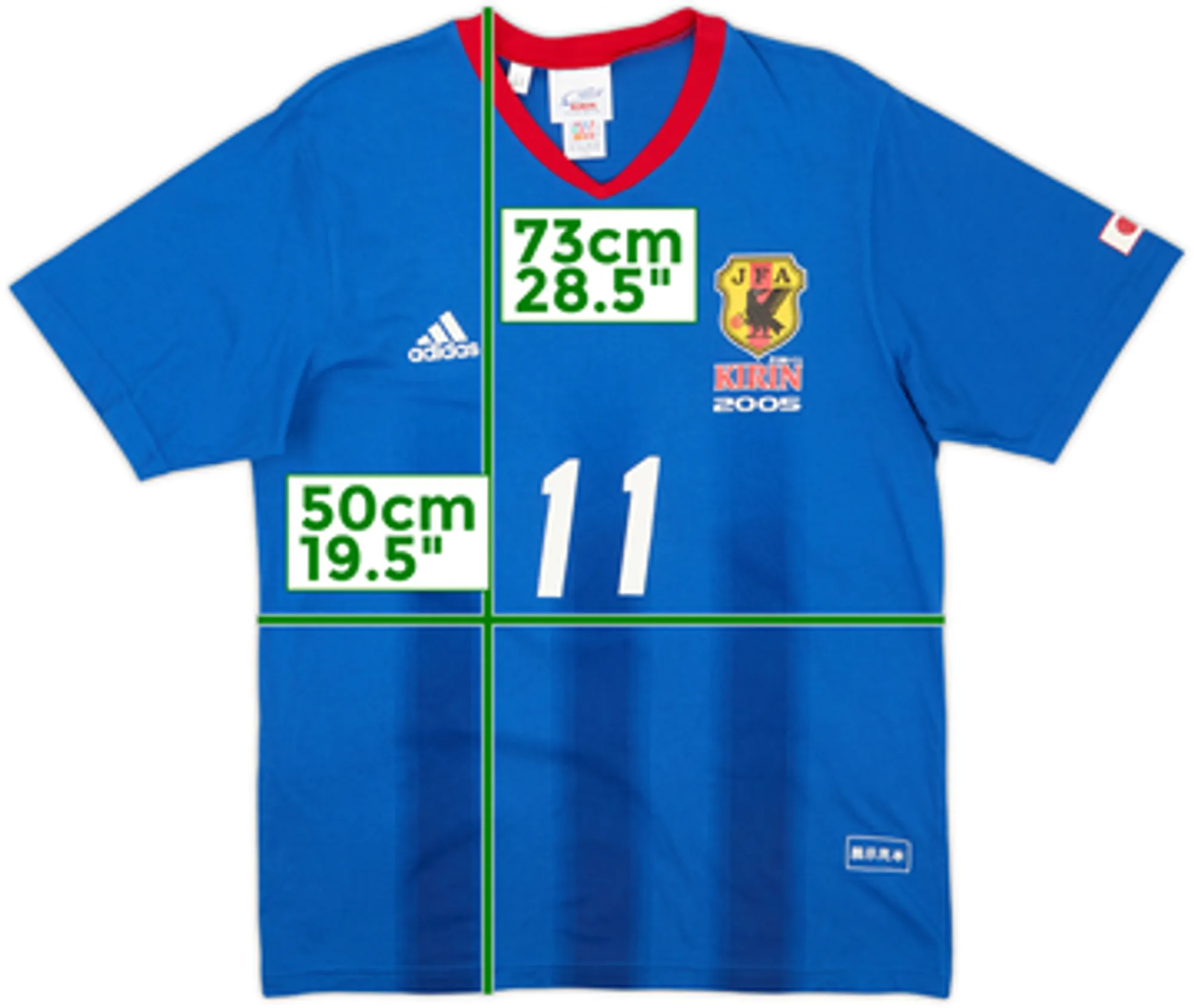 2005 Japan adidas Cotton Tee #11 - 9/10 - (M/L)