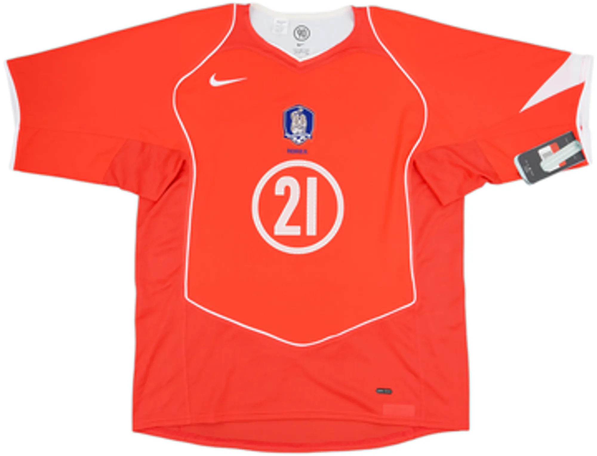 2004-06 South Korea Home Shirt J.S.Park #21 (L)