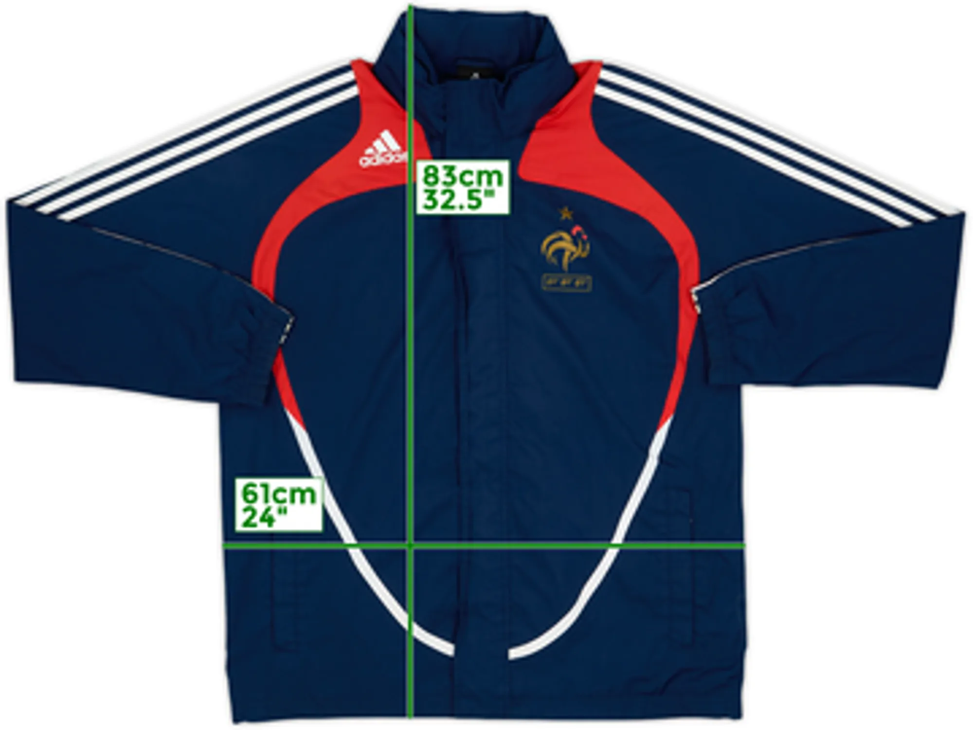 2007-08 France adidas Hooded Rain Jacket - 8/10 - (M)