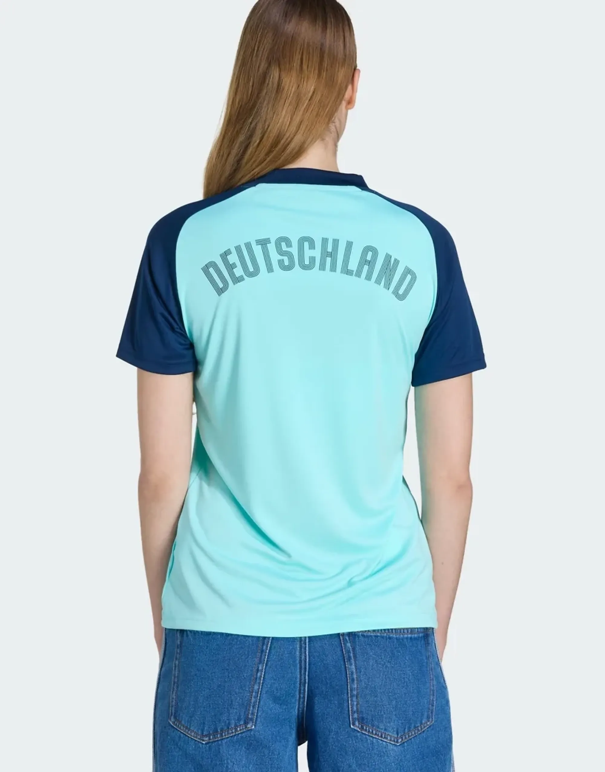 Adidas Performance Germany 26 Away Pre Match Jersey In Flash Aqua-Blue