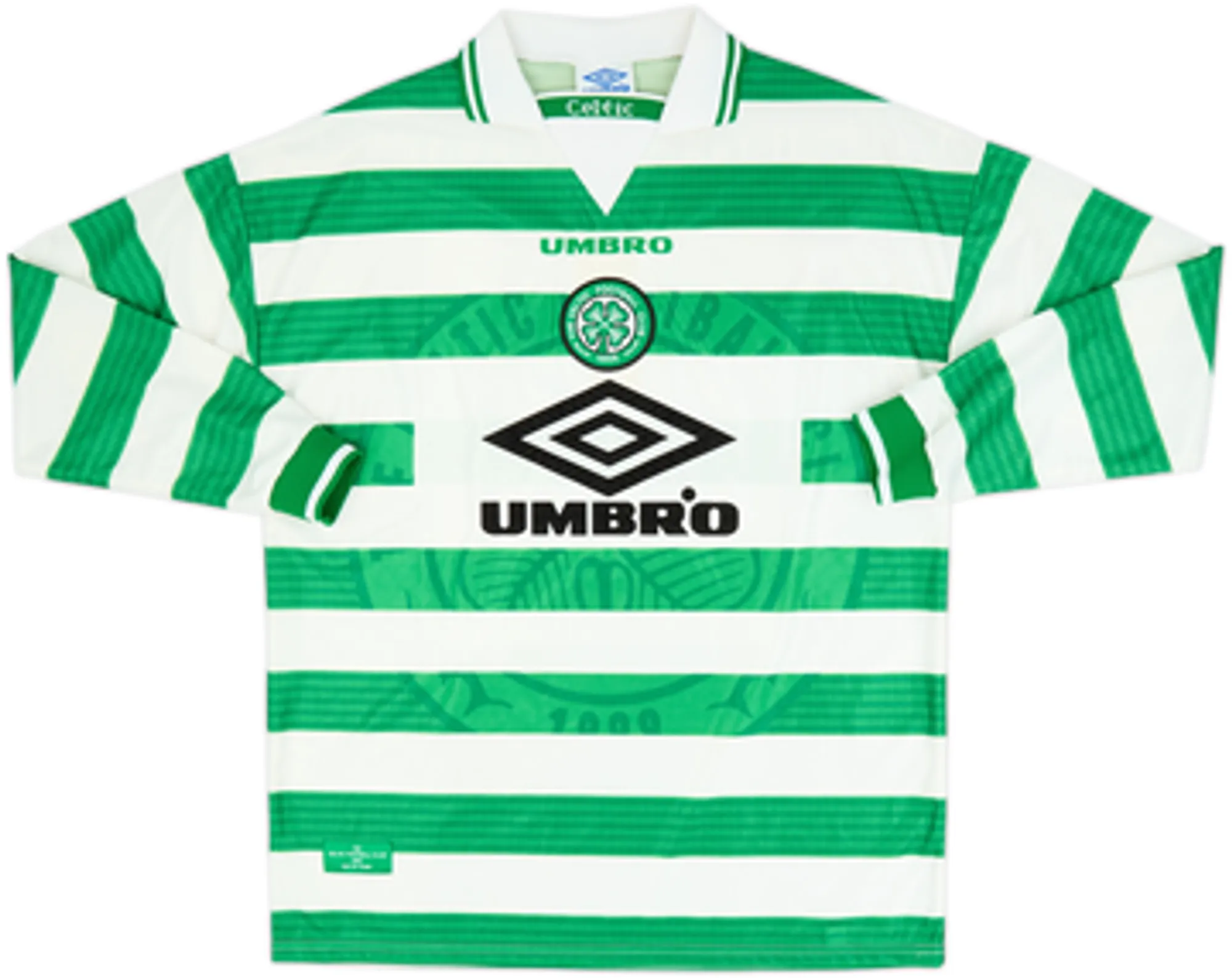 1997-99 Celtic Home L/S Shirt Larsson #7 - 10/10 - (XL)