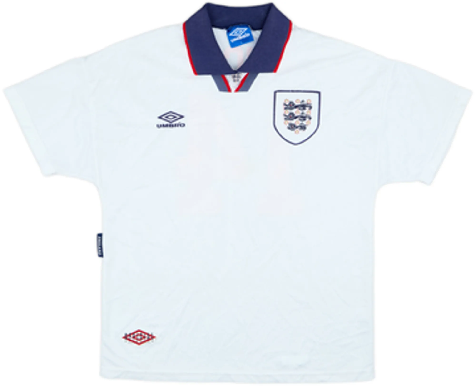 1993-95 England Home Shirt Wright #14 - 8/10 - (L)