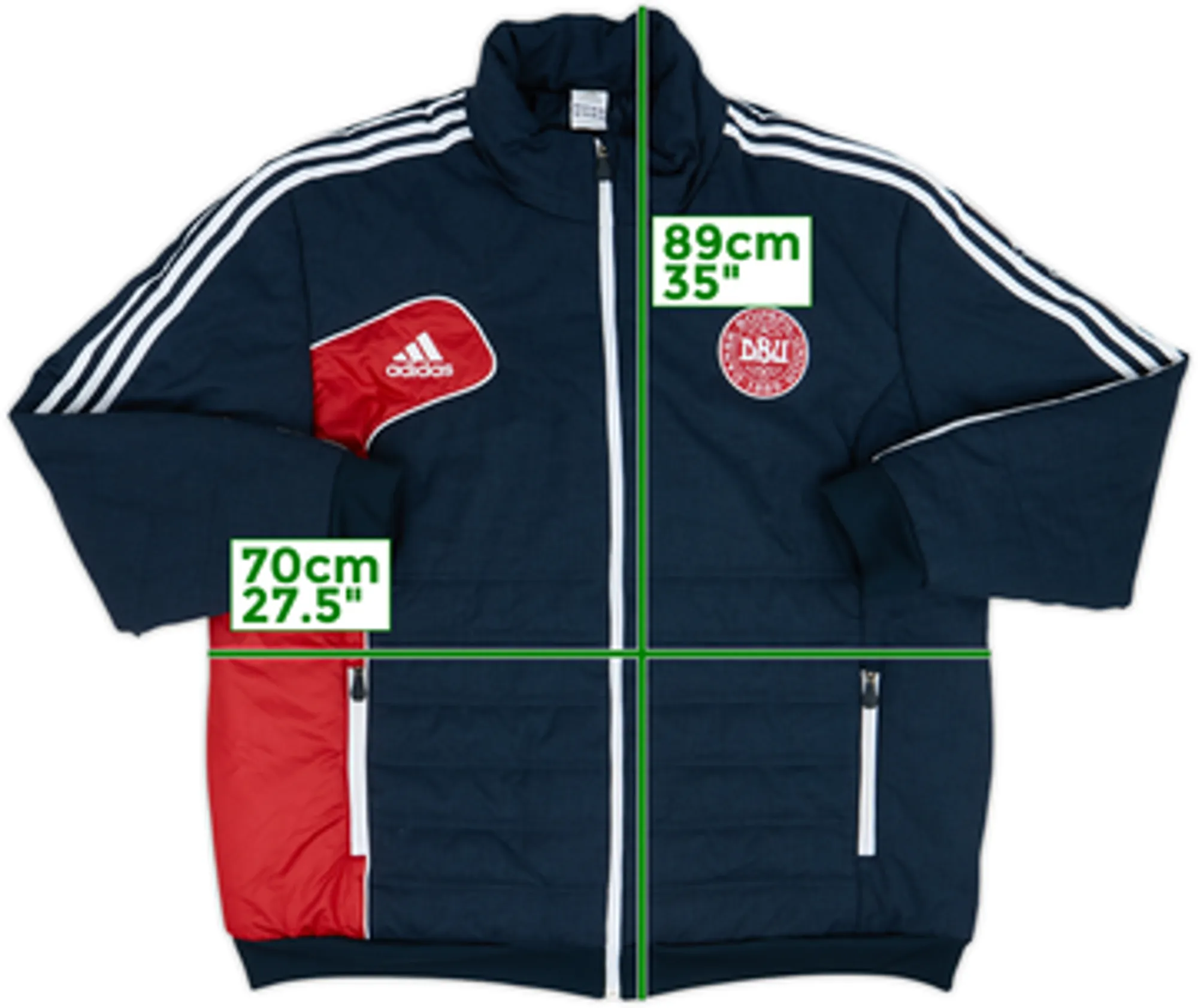 2012-13 Denmark adidas Padded Bench Coat - 8/10 - (XXL/3XL)