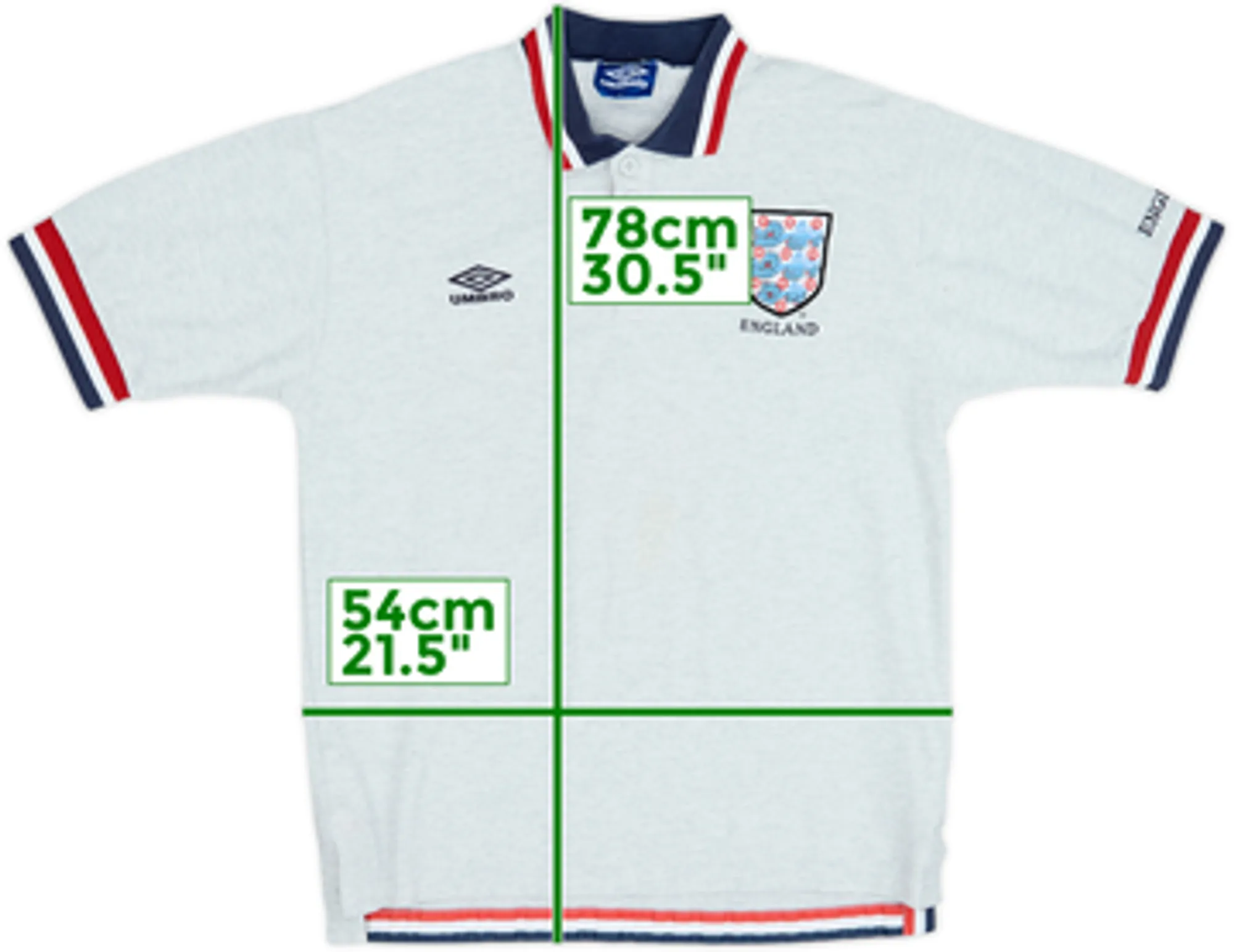 1996-98 England Umbro Polo Shirt - 8/10 - (L)