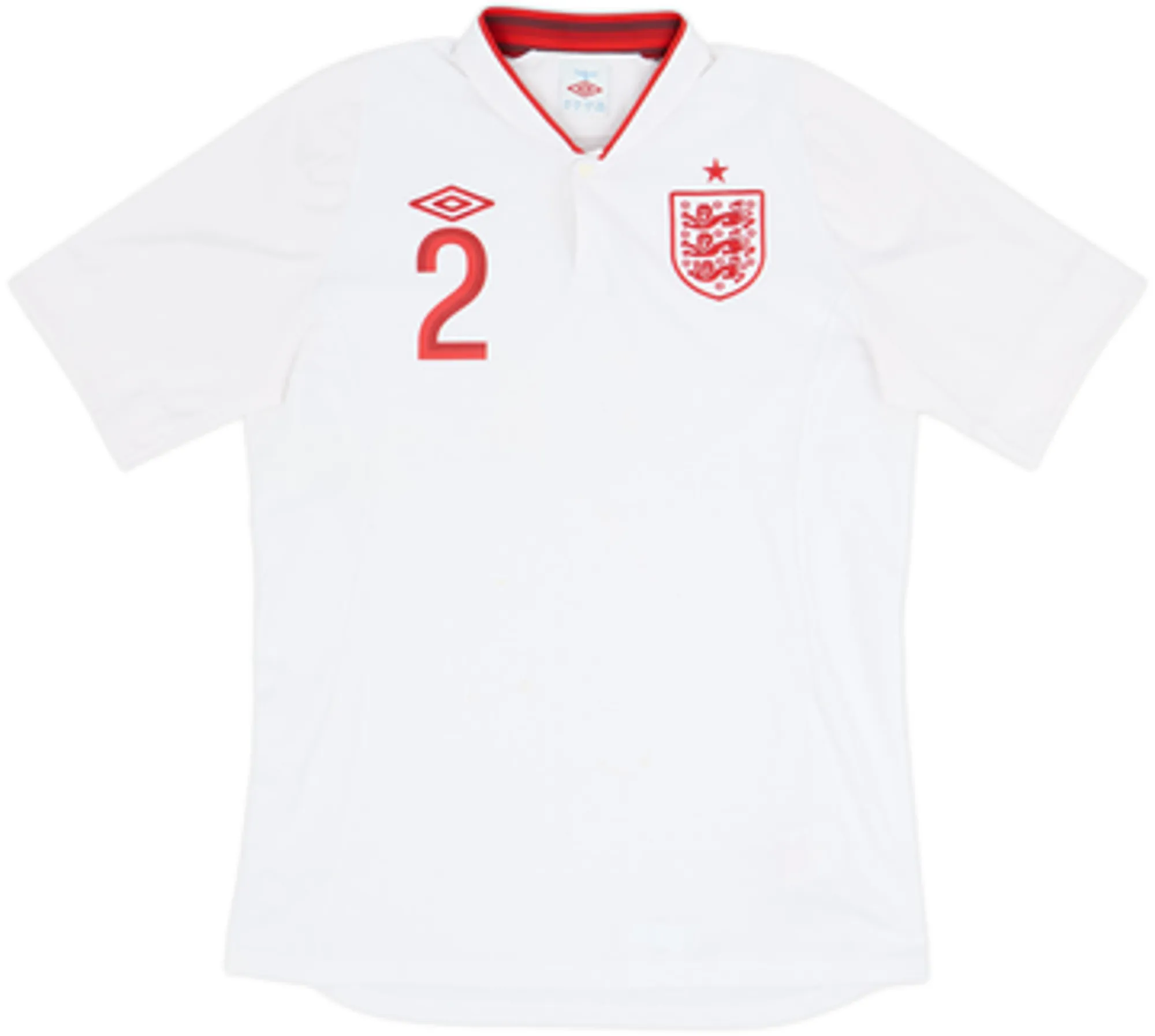 2012-13 England Home Shirt Johnson #2 - 7/10 - (M)