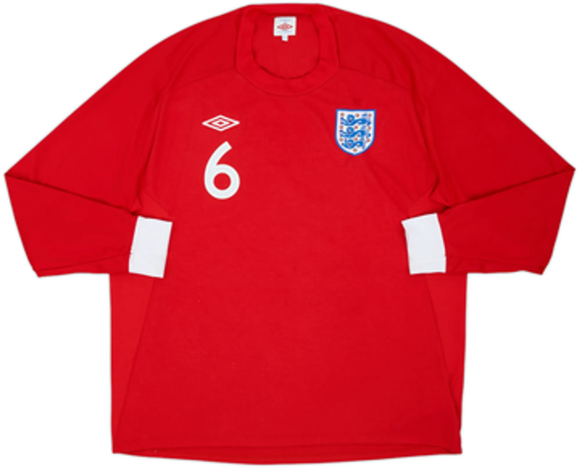 2010-11 England Away L/S Shirt Terry #6 - 9/10 - (XXL)