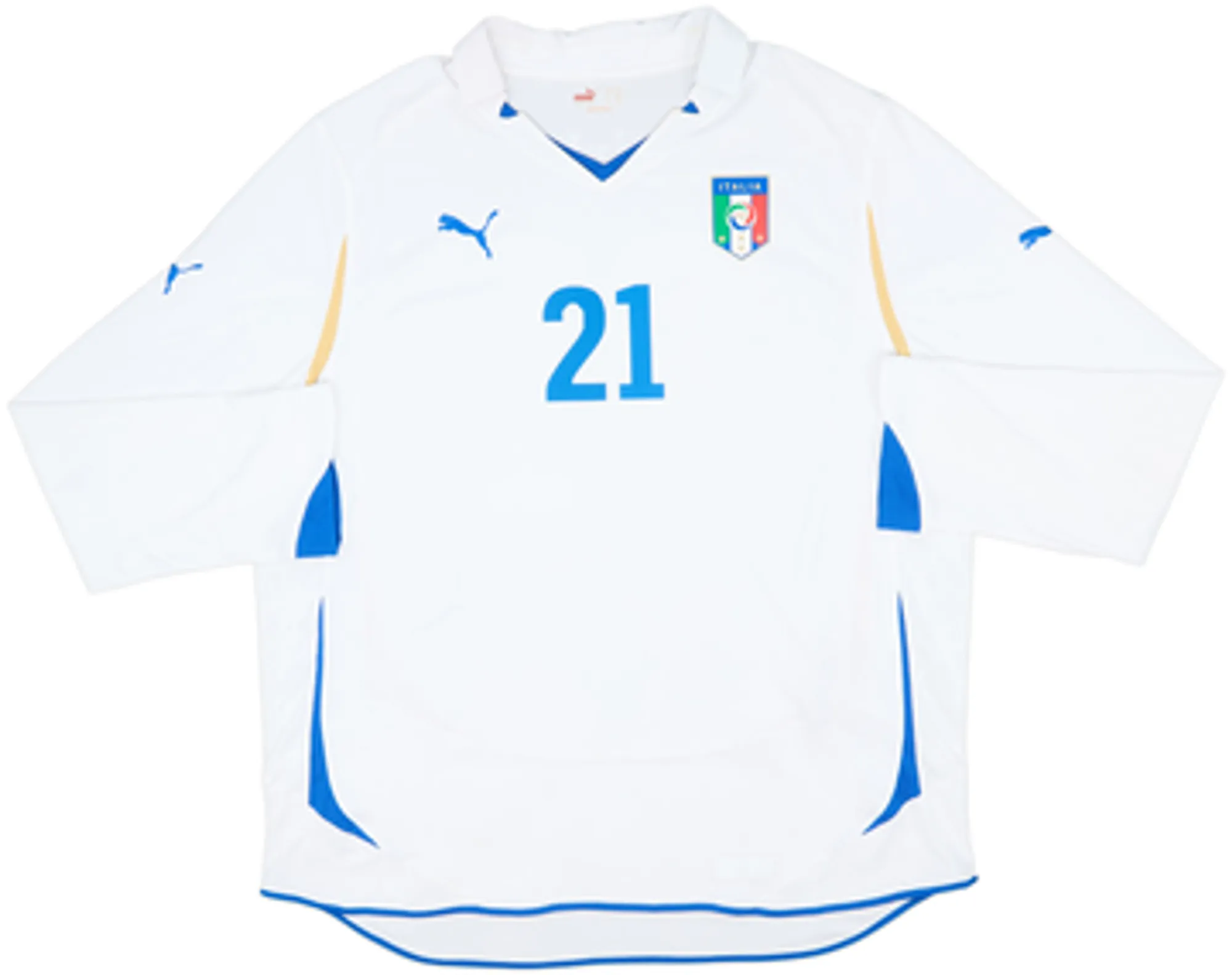 2010-12 Italy Player Issue Away L/S Shirt Pirlo #21 - 10/10 - (3XL)