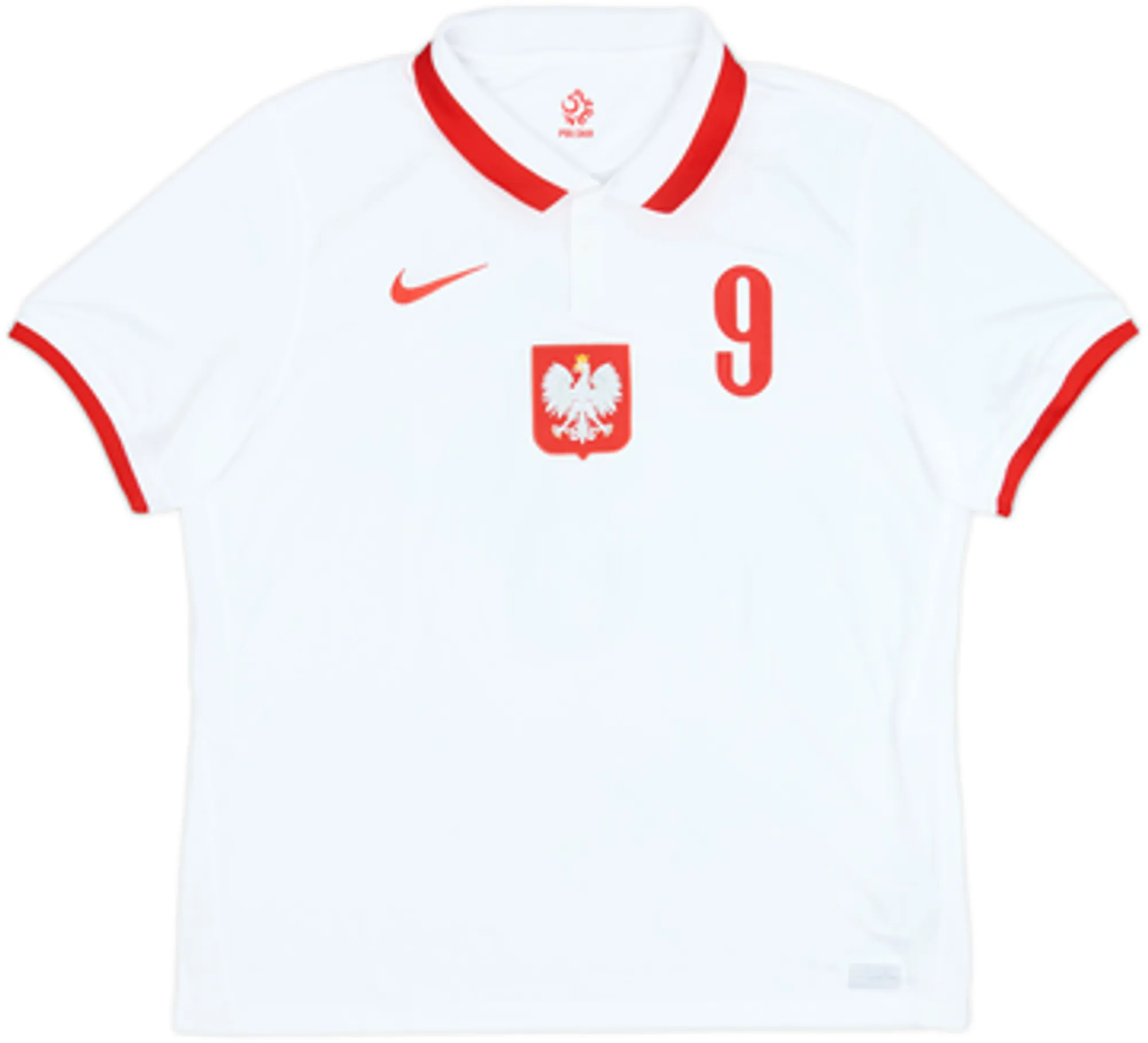2020-21 Poland Home Shirt Lewandowski #9 - 8/10 - (XL)