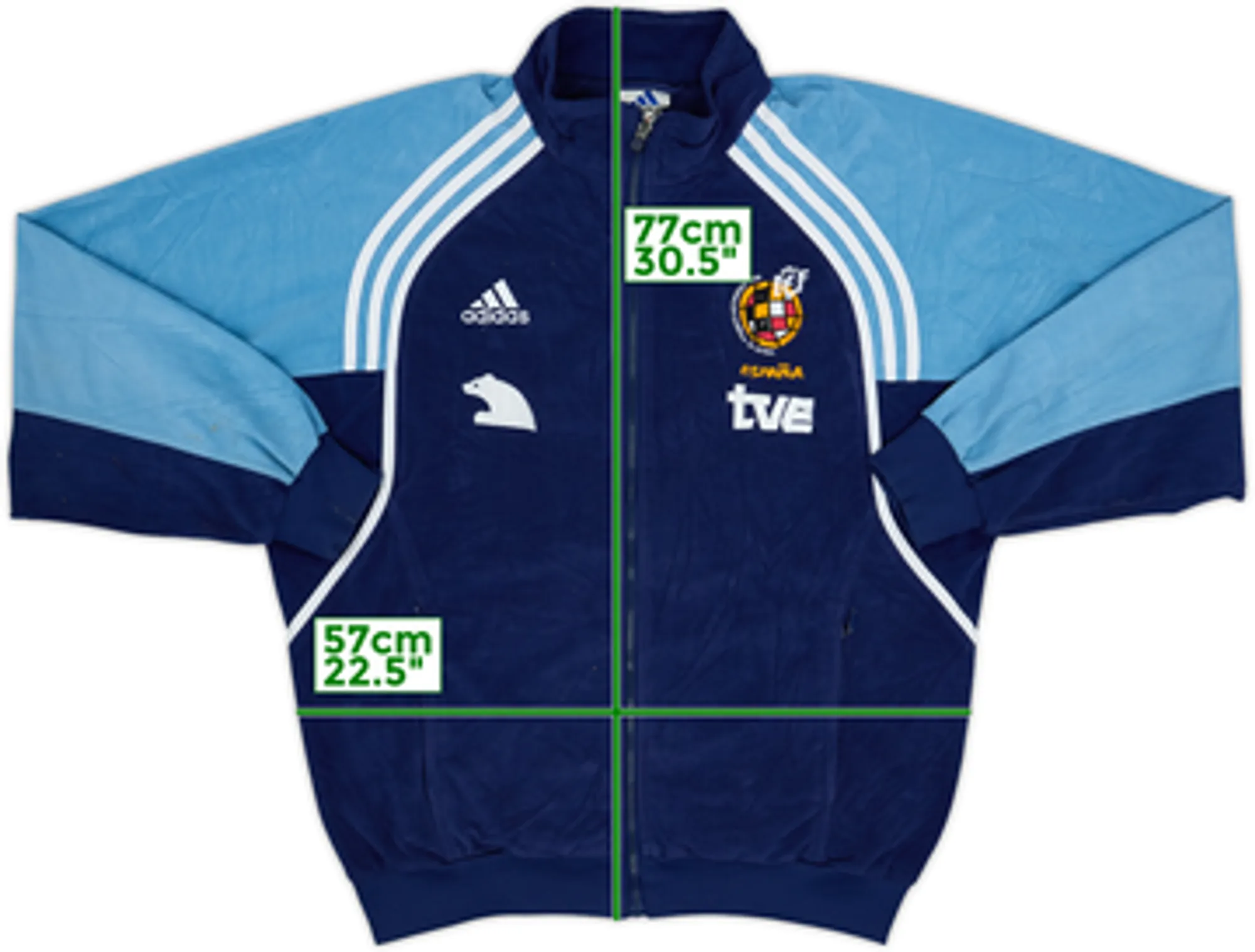 2000-02 Spain Player Issue adidas Track Jacket - 8/10 - (L/XL)